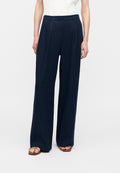 TAILORED WIDE LEG - Trousers - dark night navy