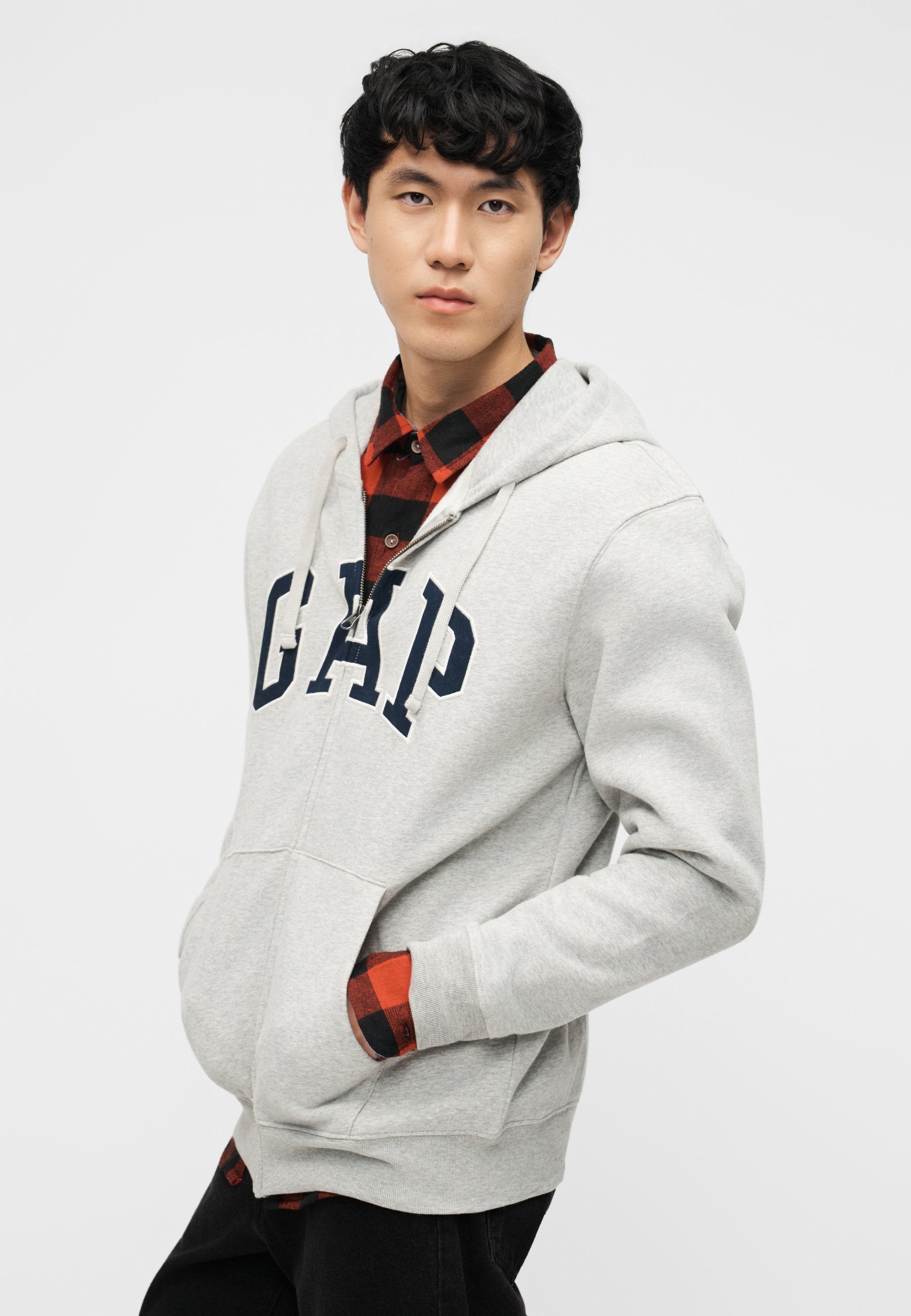 CORE ARCH - Hoodie - light heather grey