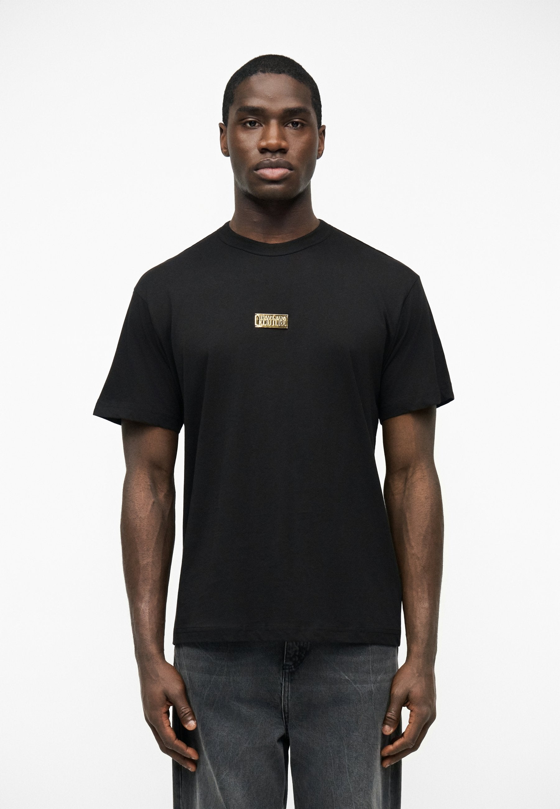 PLACHET UNISEX - Print T-shirt - black/gold-coloured
