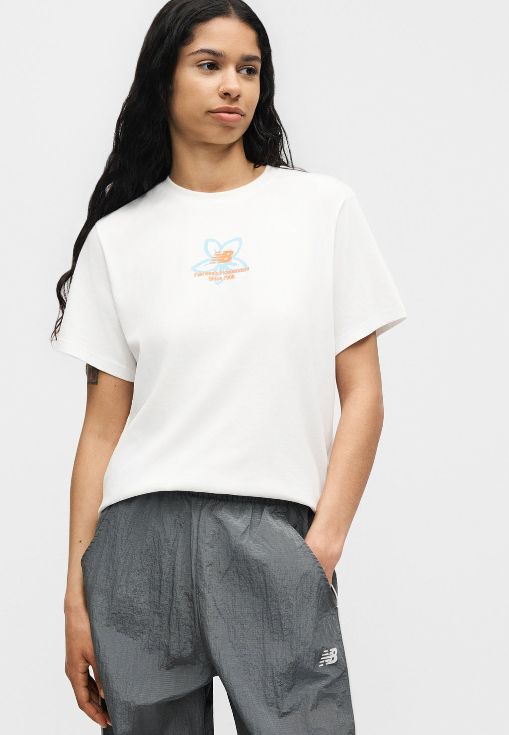 BOSTON CITY RUN RELAXED - Print T-shirt - white