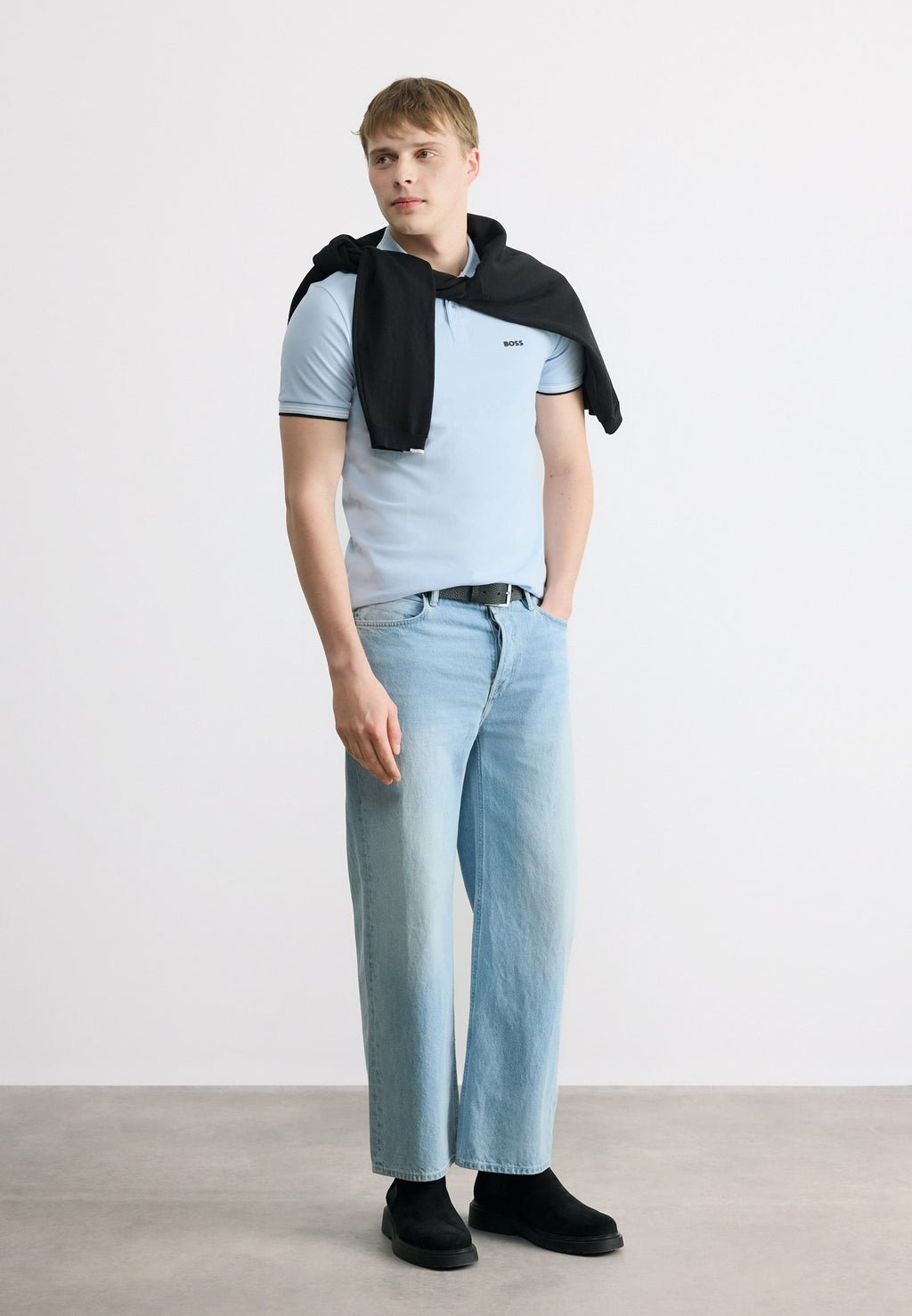 PAUL - Polo shirt - open blue