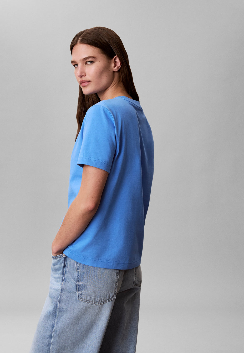 LOGO CLASSIC TEE - Print T-shirt - marina