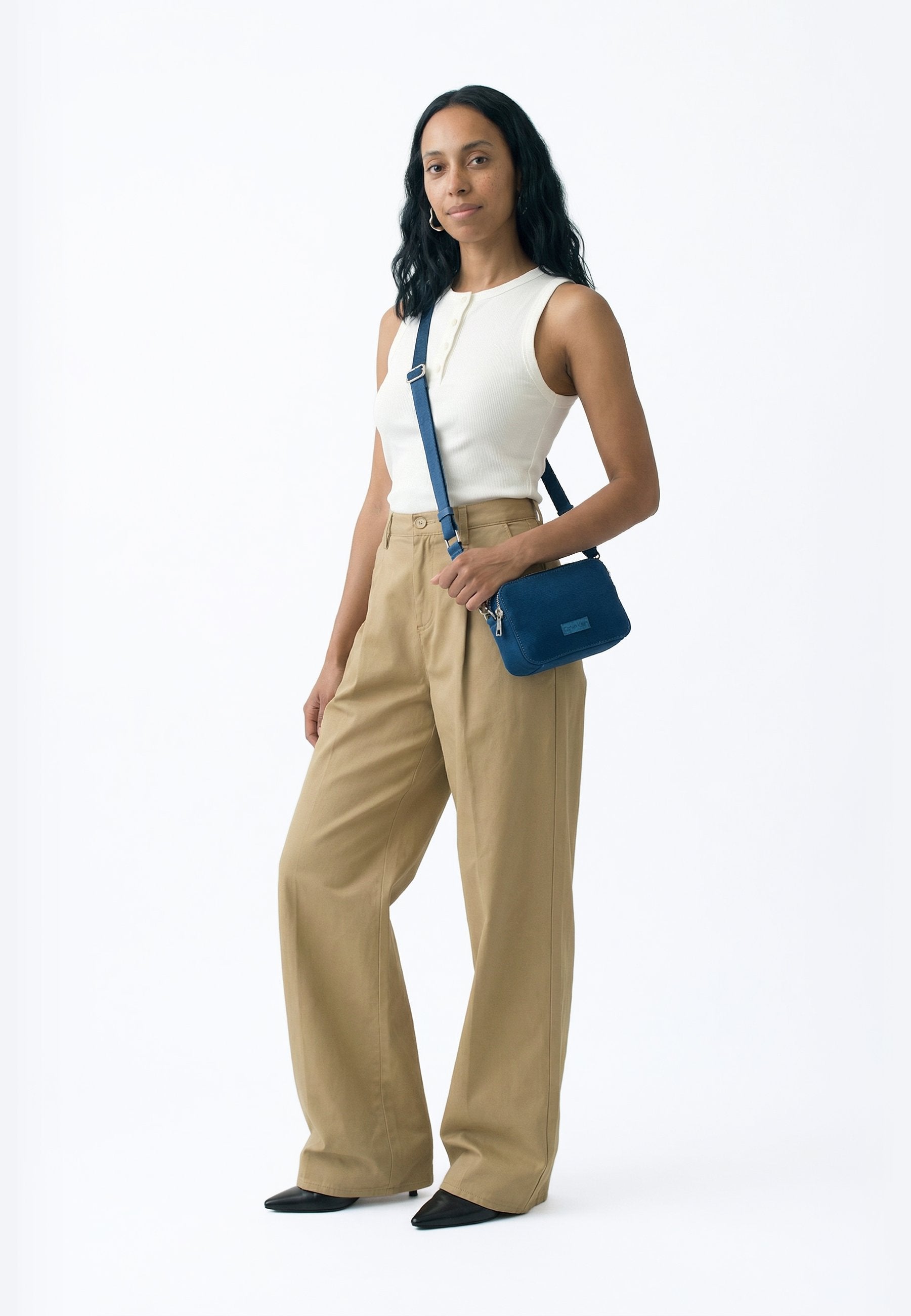 WEBBING STRAP CAMERA BAG - Camera bag - ensign blue