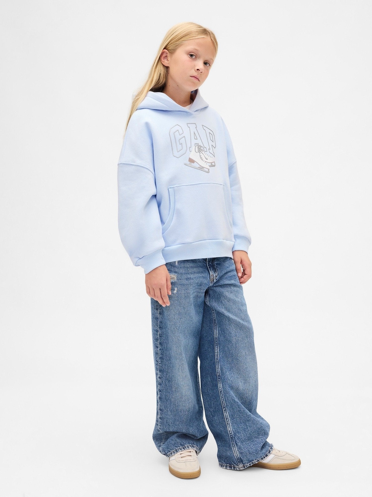 KIDS VINTAGESOFT ARCH - Hoodie - serene blue