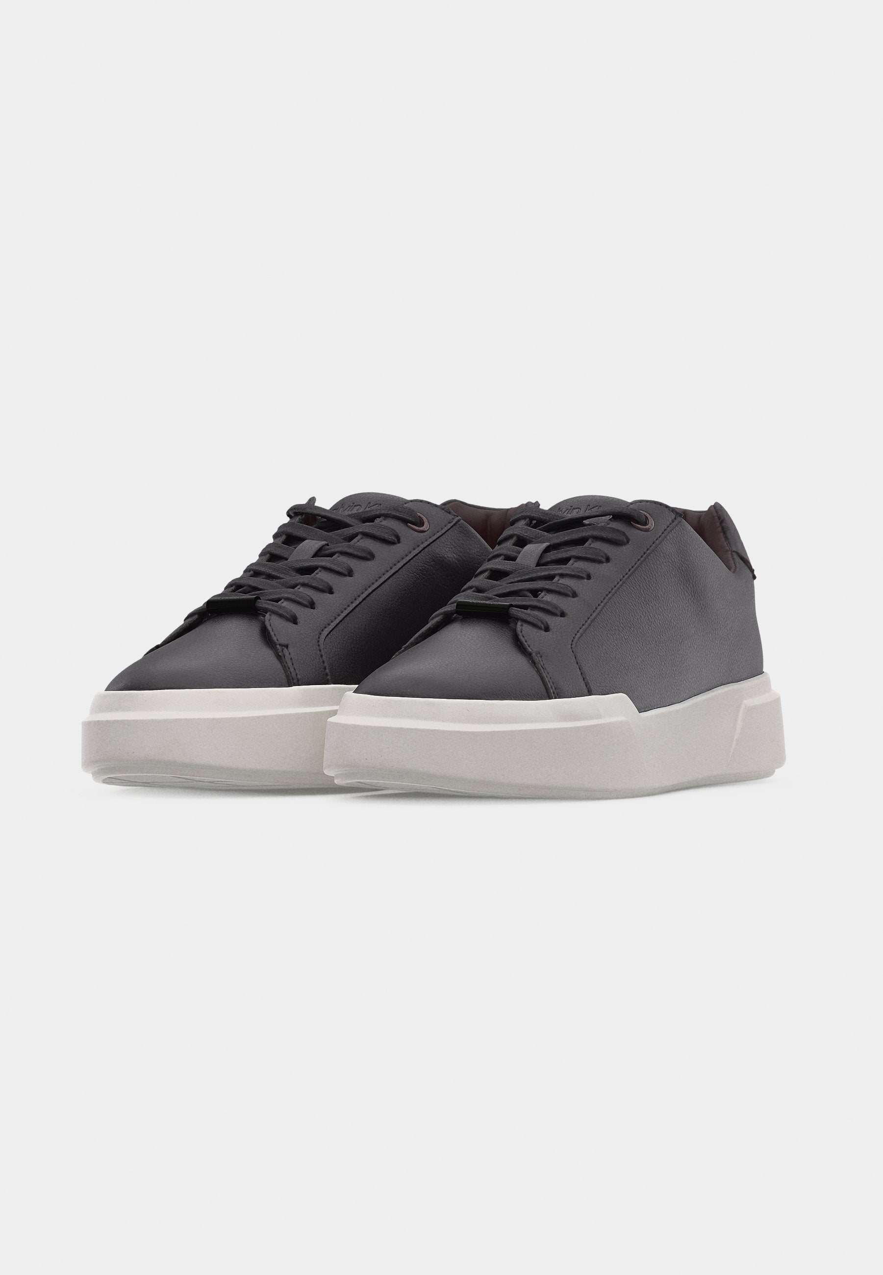 GROSSES SEMELLES ÉPAISSES À LACETS CLEAN - Baskets basses - black/bordeaux