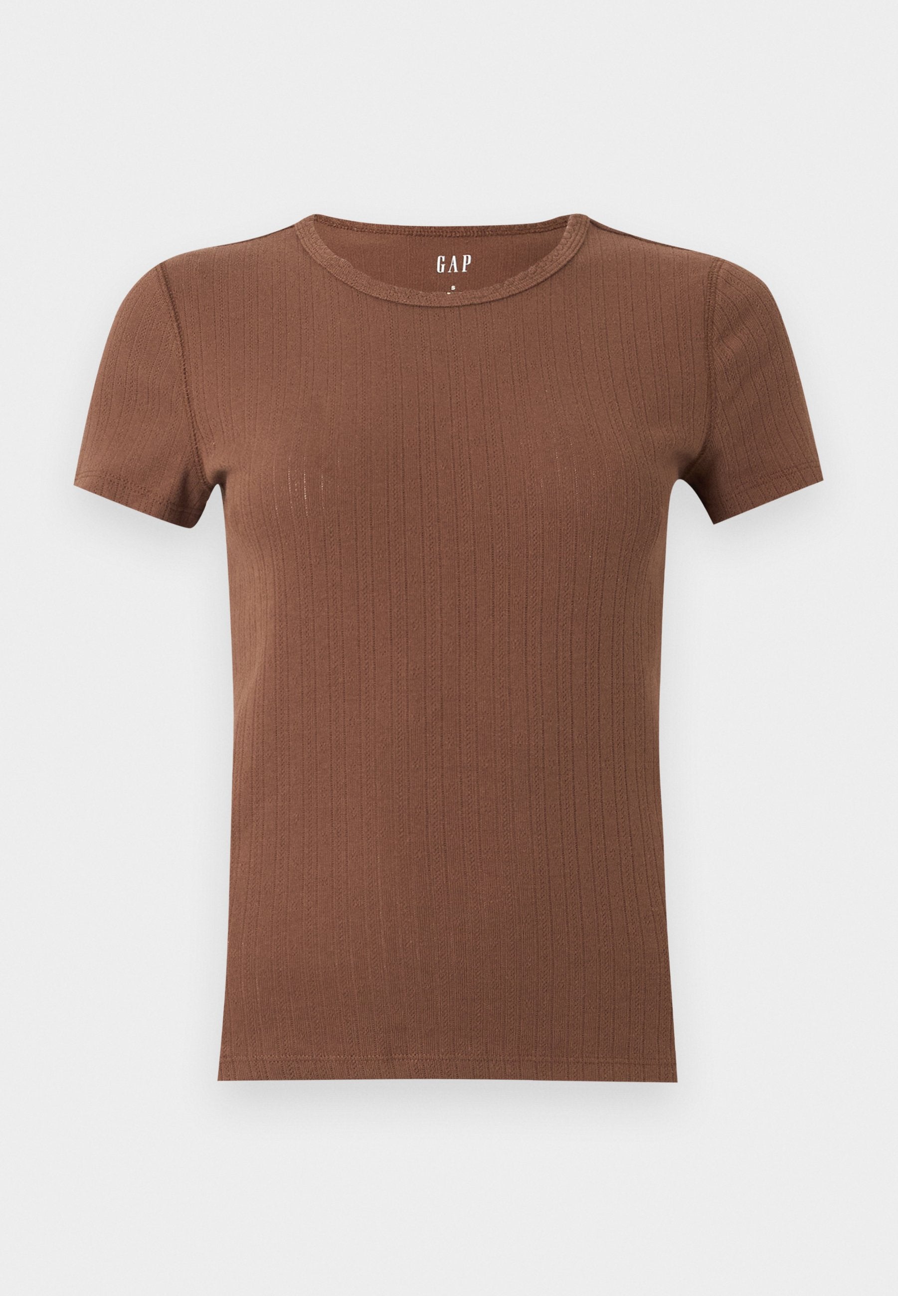 POINTELLE CREW - Basic T-shirt - amber wood