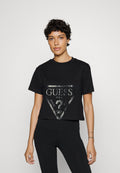 ADELE CROP  - Print T-shirt - jet black