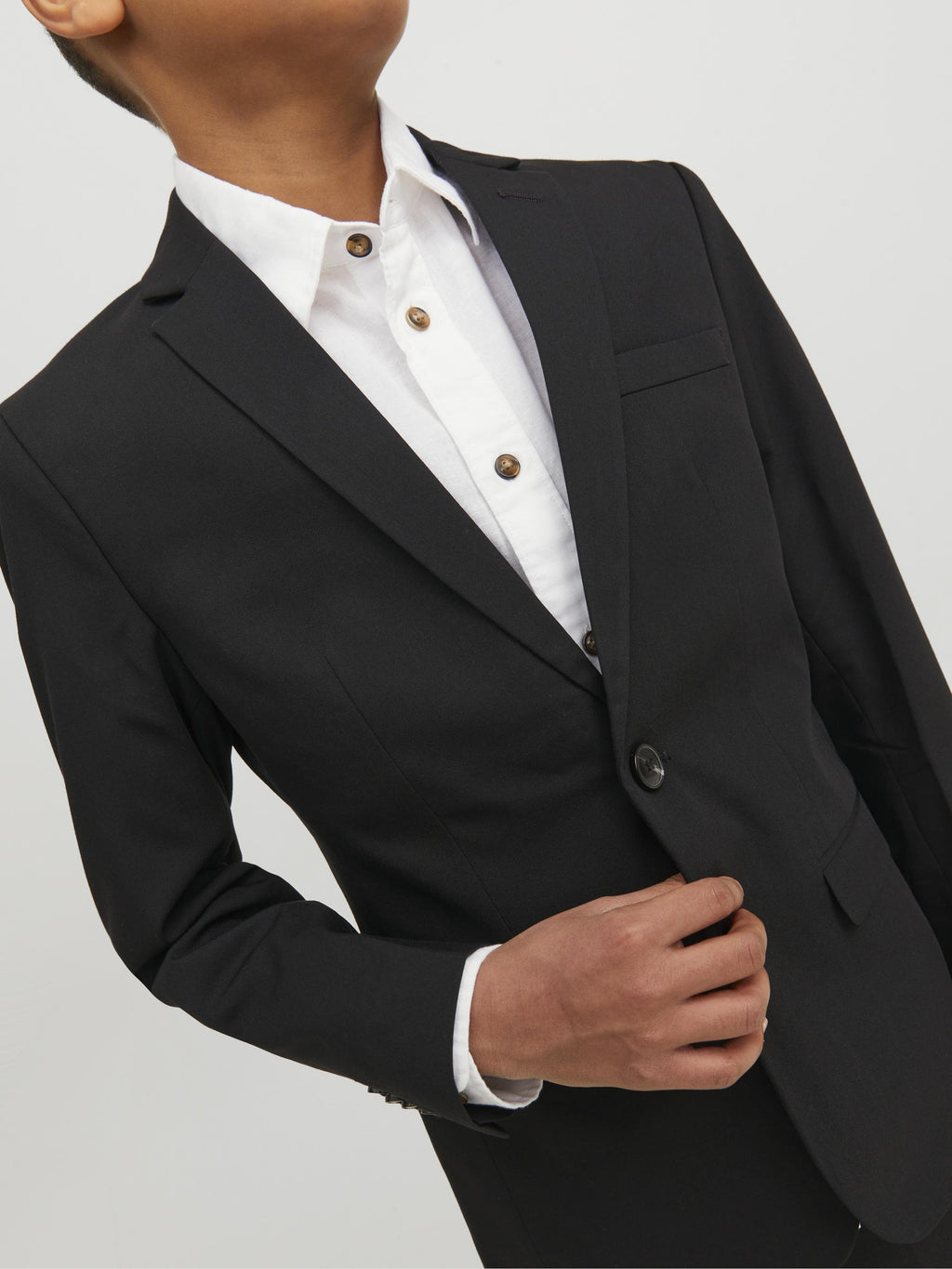 Single breasted and tailored JPRSOLAR Suit Junior - Blazer jacket - black
