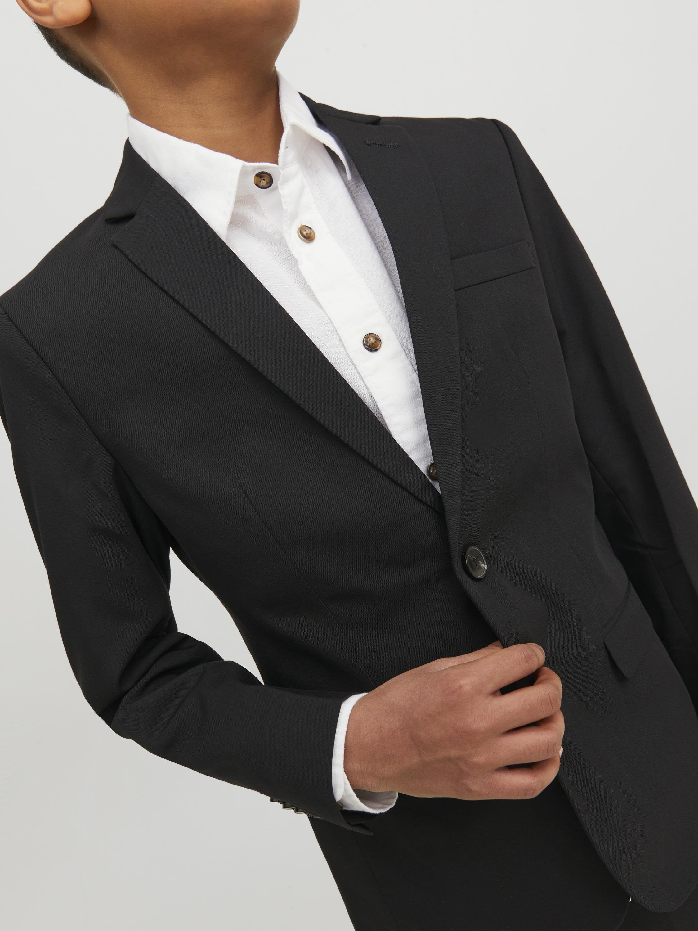 Single breasted and tailored JPRSOLAR Suit Junior - Blazer jacket - black