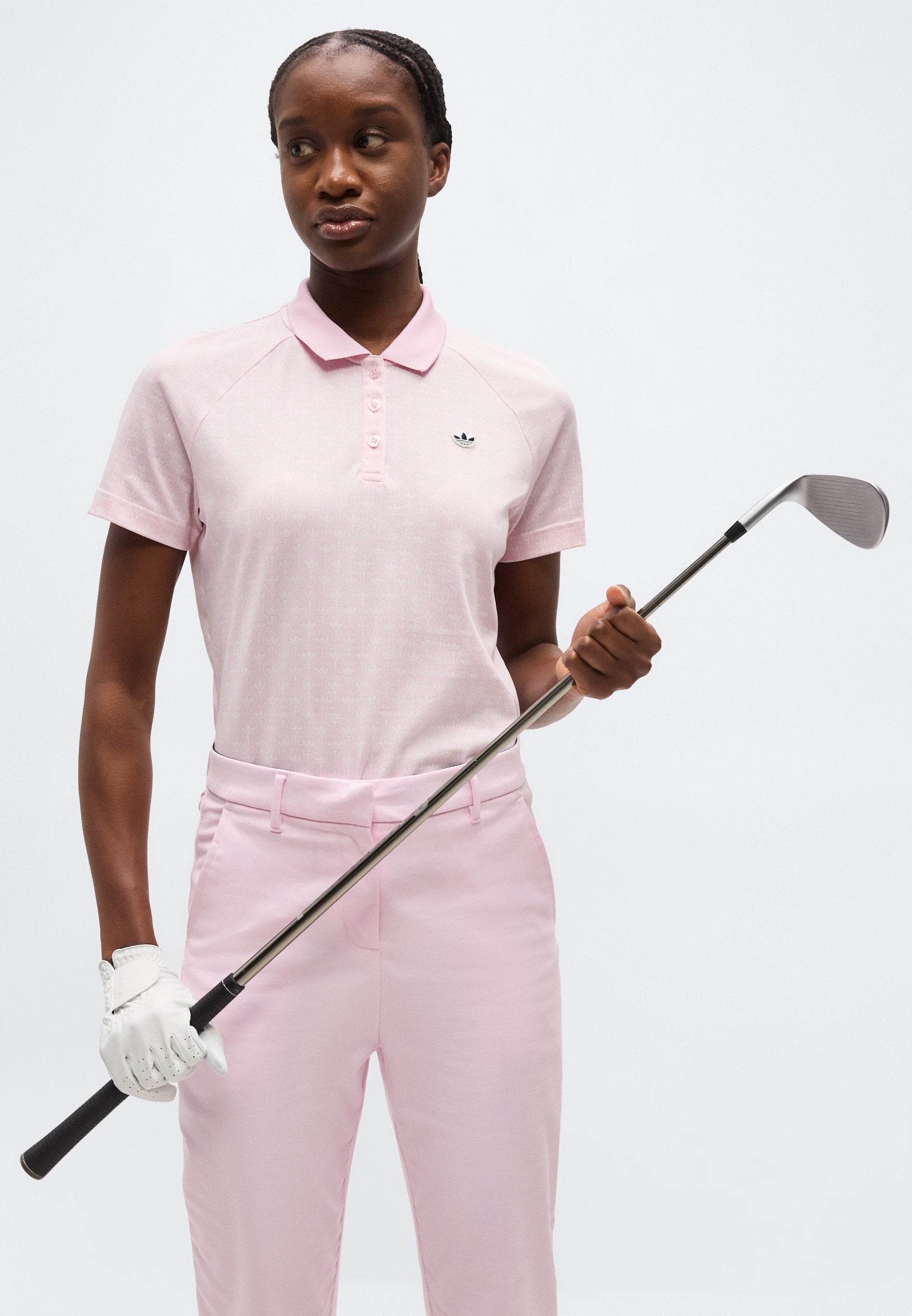 Polo shirt - pink/white