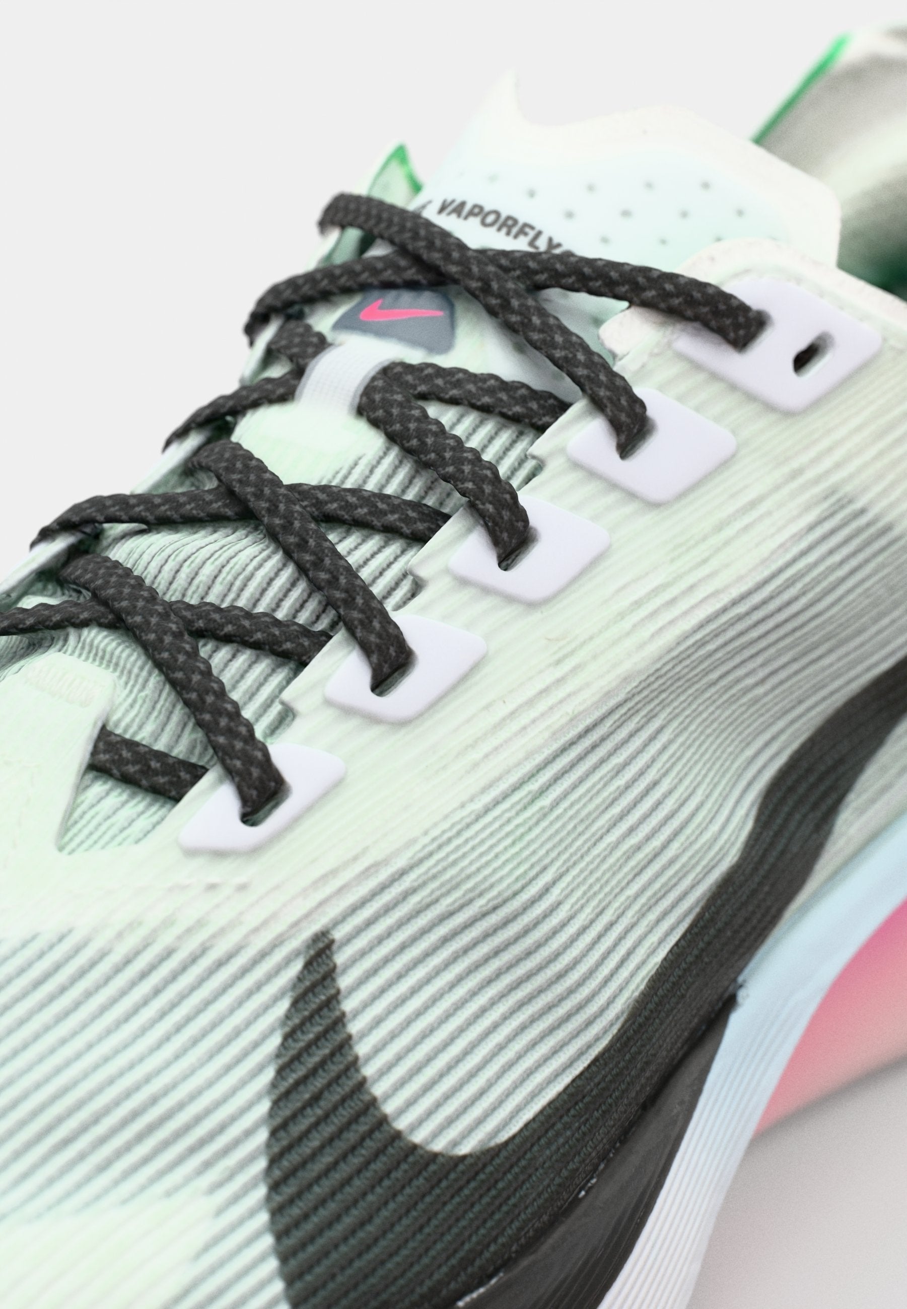VAPORFLY 4 - Road running shoes - white/black/hyper pink/mint foam/silt red/glacier blue