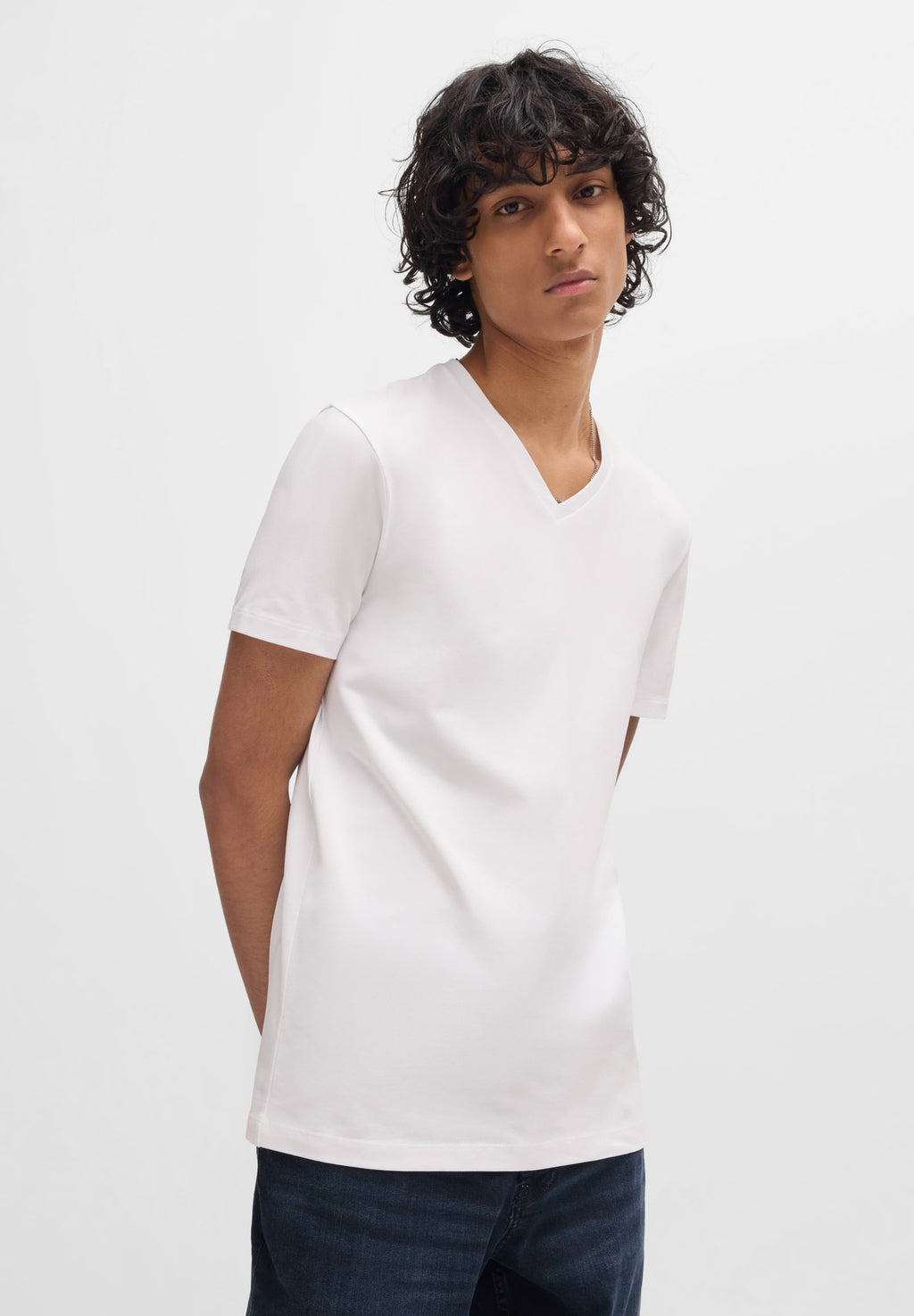 V NECK 2 PACK - Basic T-shirt - white