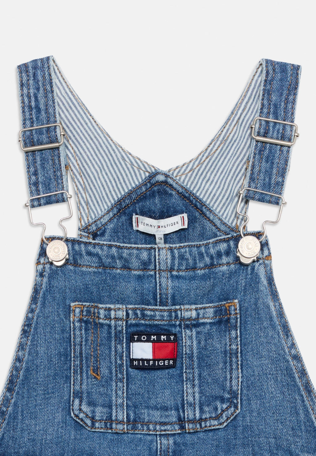 HERITAGE FLAG LOGO RELAXED DENIM DUNGAREES - Denim Dungarees - denim medium vintage