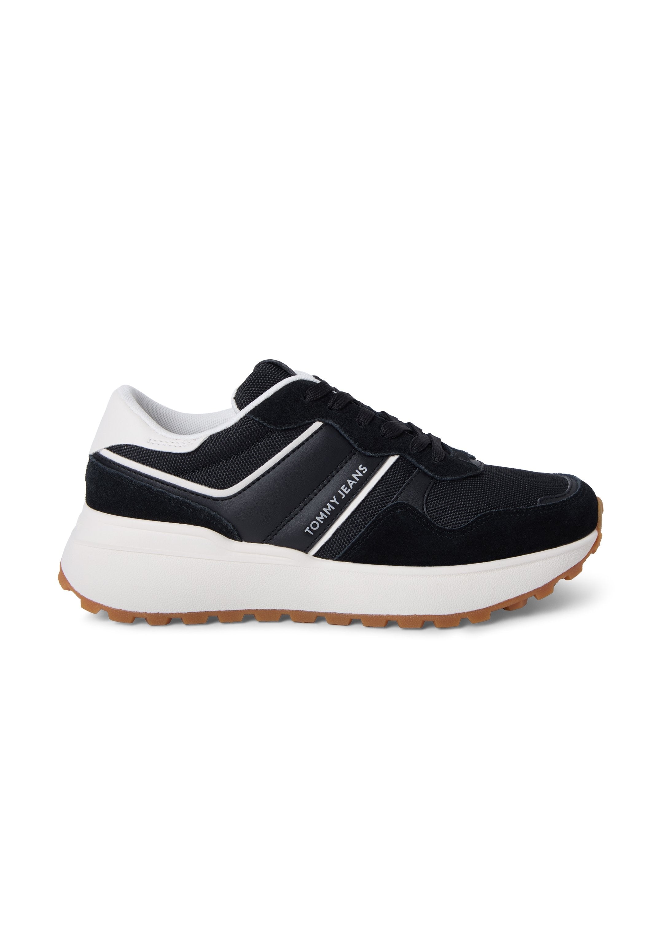 SUEDE CLEAT MIXED TEXTURE TRAINERS - Trainers - black
