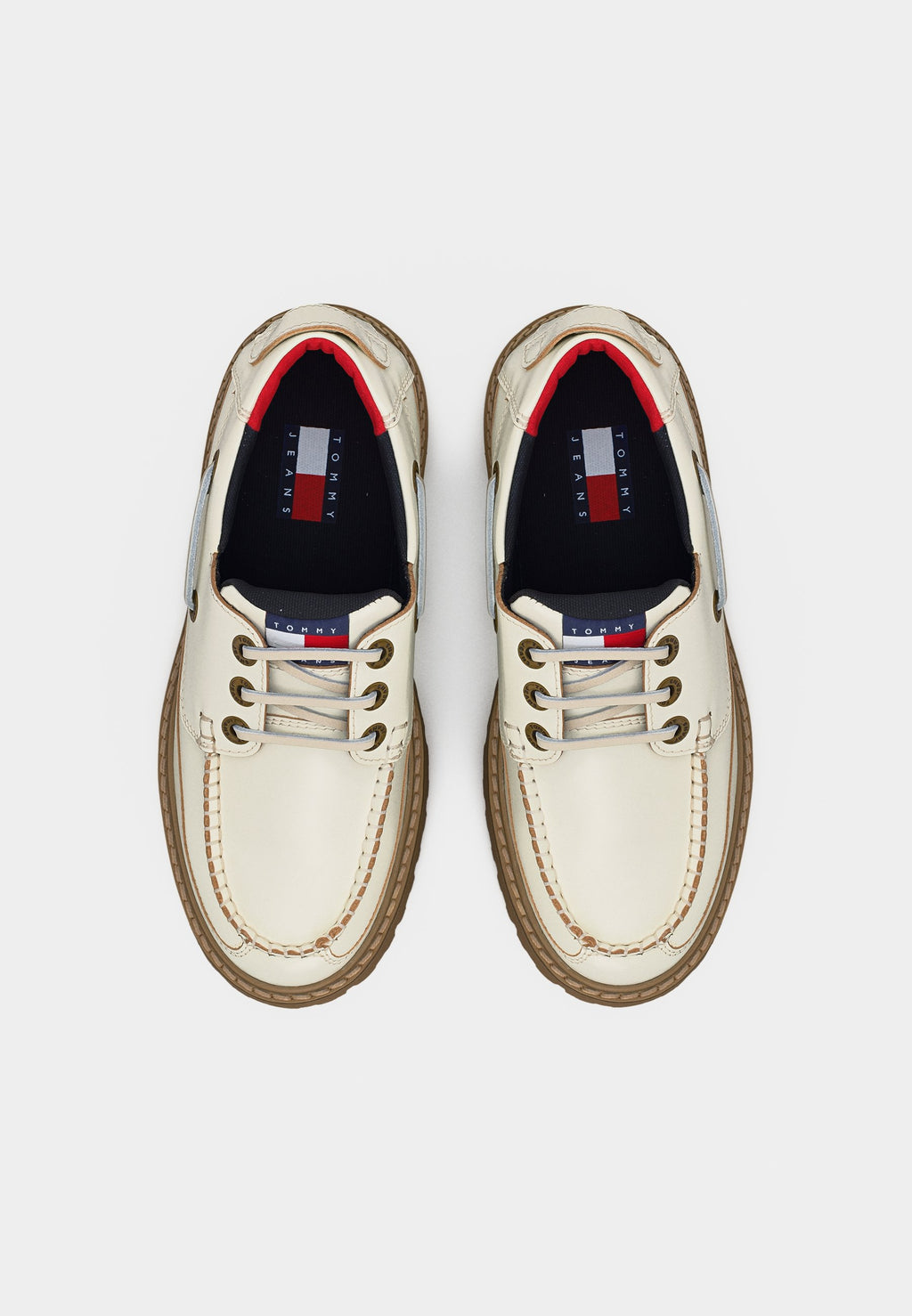 ARCHIVE LEATHER CHUNKY CLEAT BOAT SHOES - Boat shoes - ivory