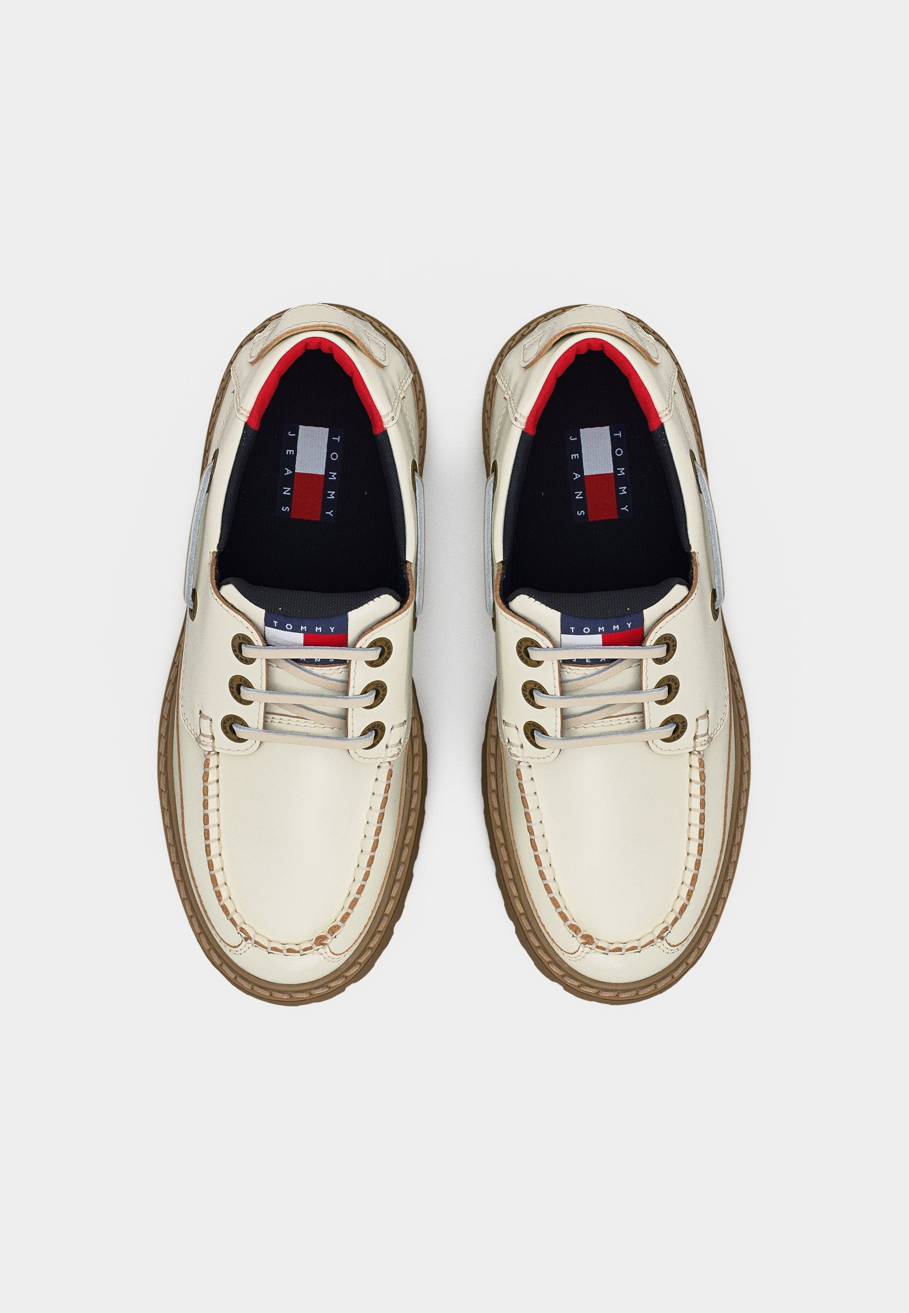 ARCHIVE LEATHER CHUNKY CLEAT BOAT SHOES - Boat shoes - ivory