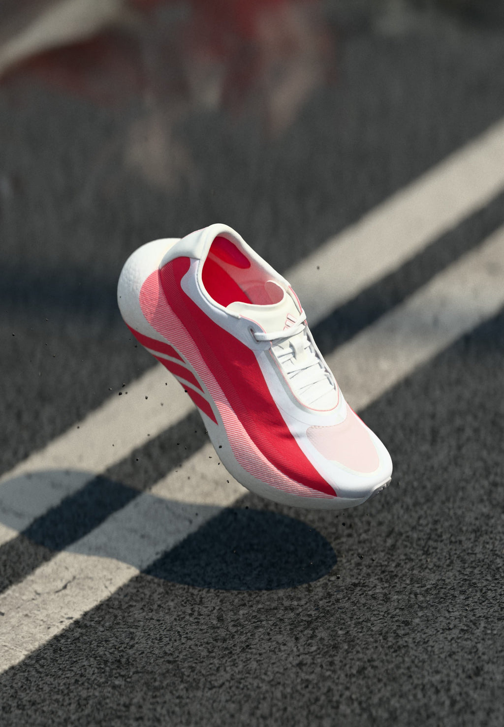 HYPERBOOST EDGE - Road running shoes - cloud white/pure ruby/metallic