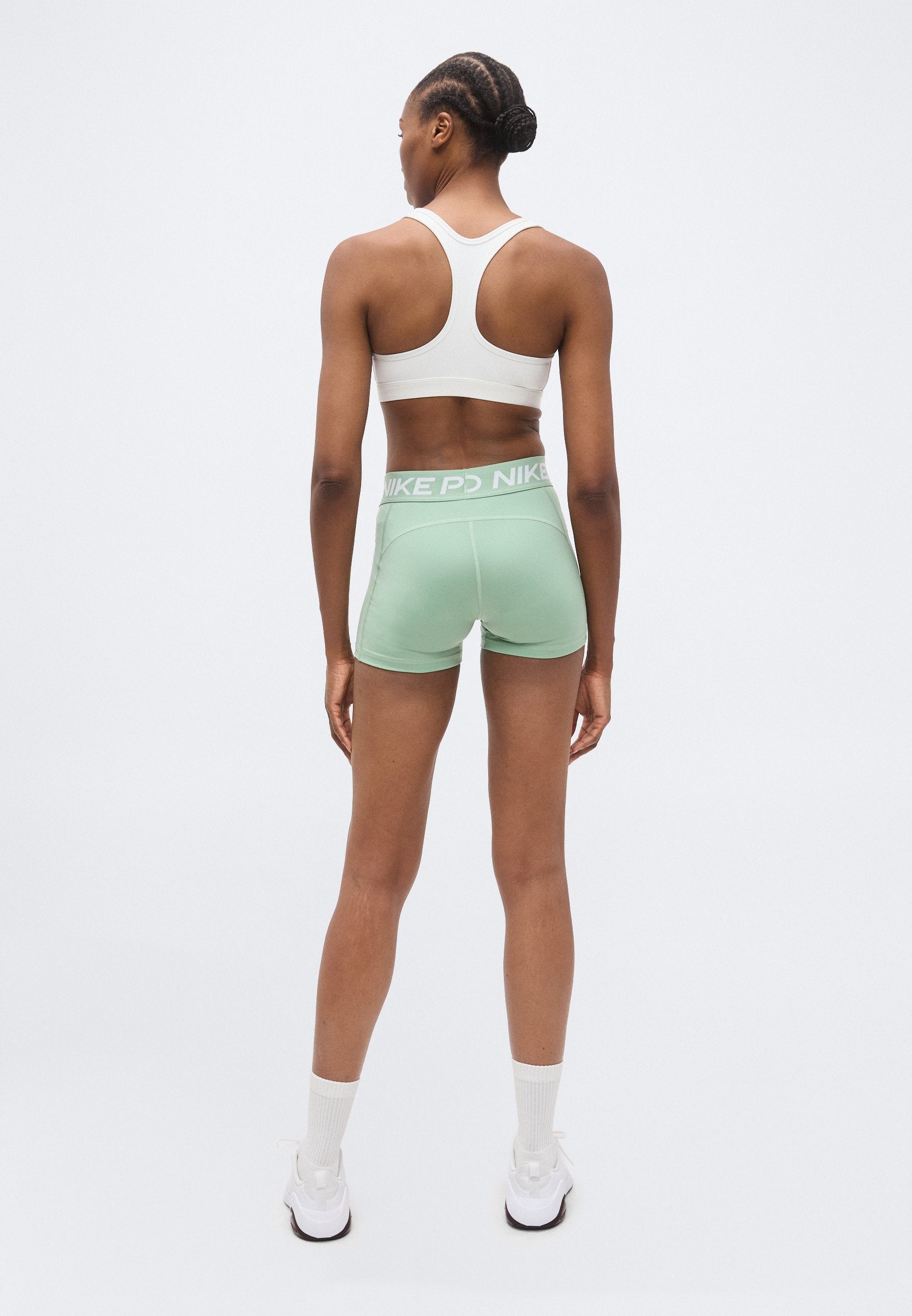 365 SHORT  - Leggings - steam/white