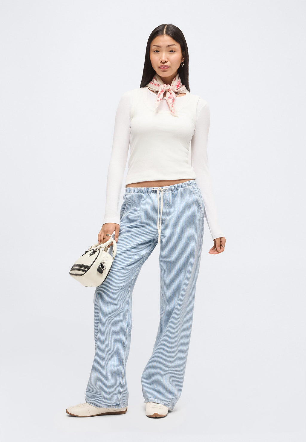 EASY 90S STRIPE - Loose Jeans - blue