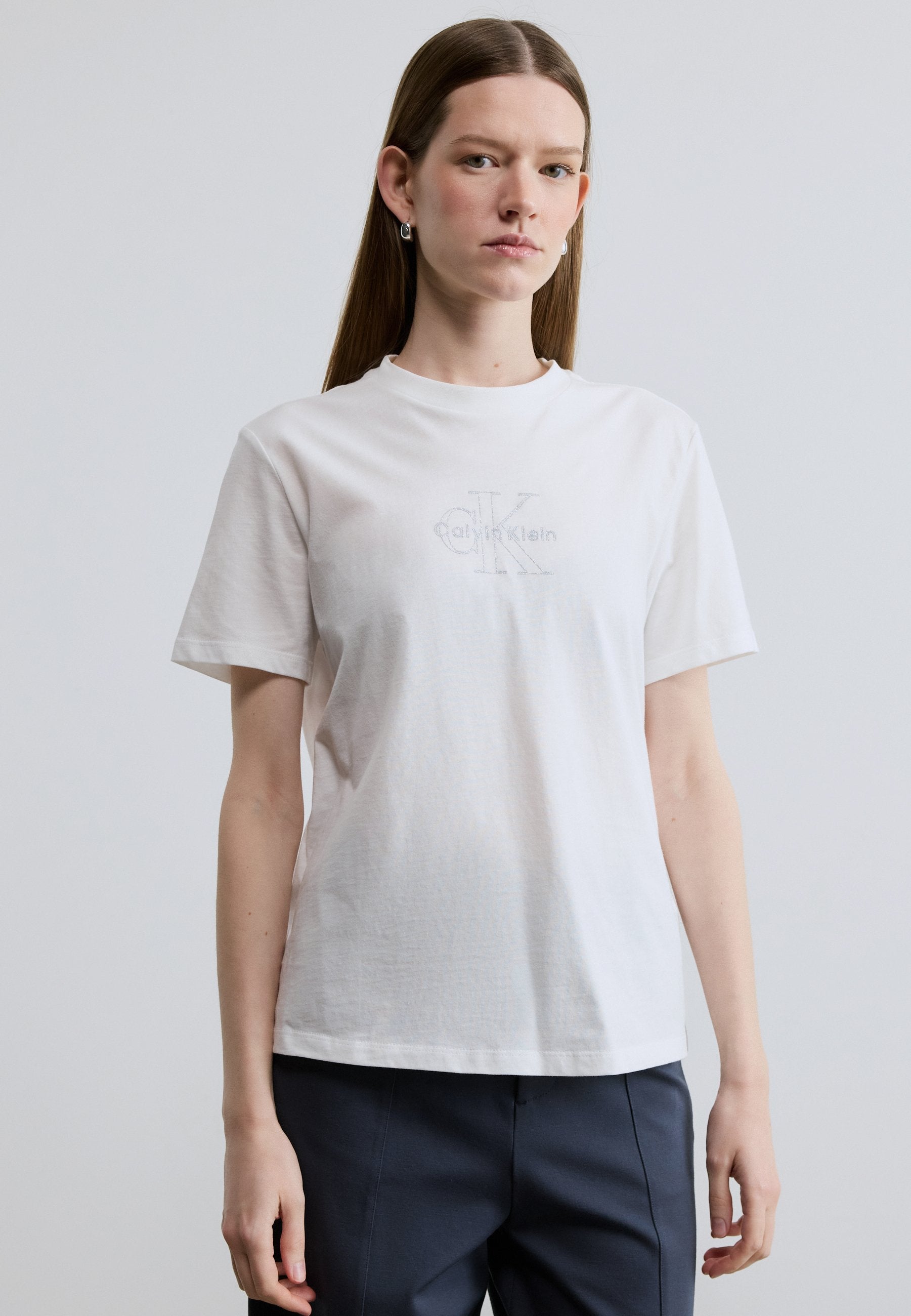 MONOLOGO TEE - Print T-shirt - bright white