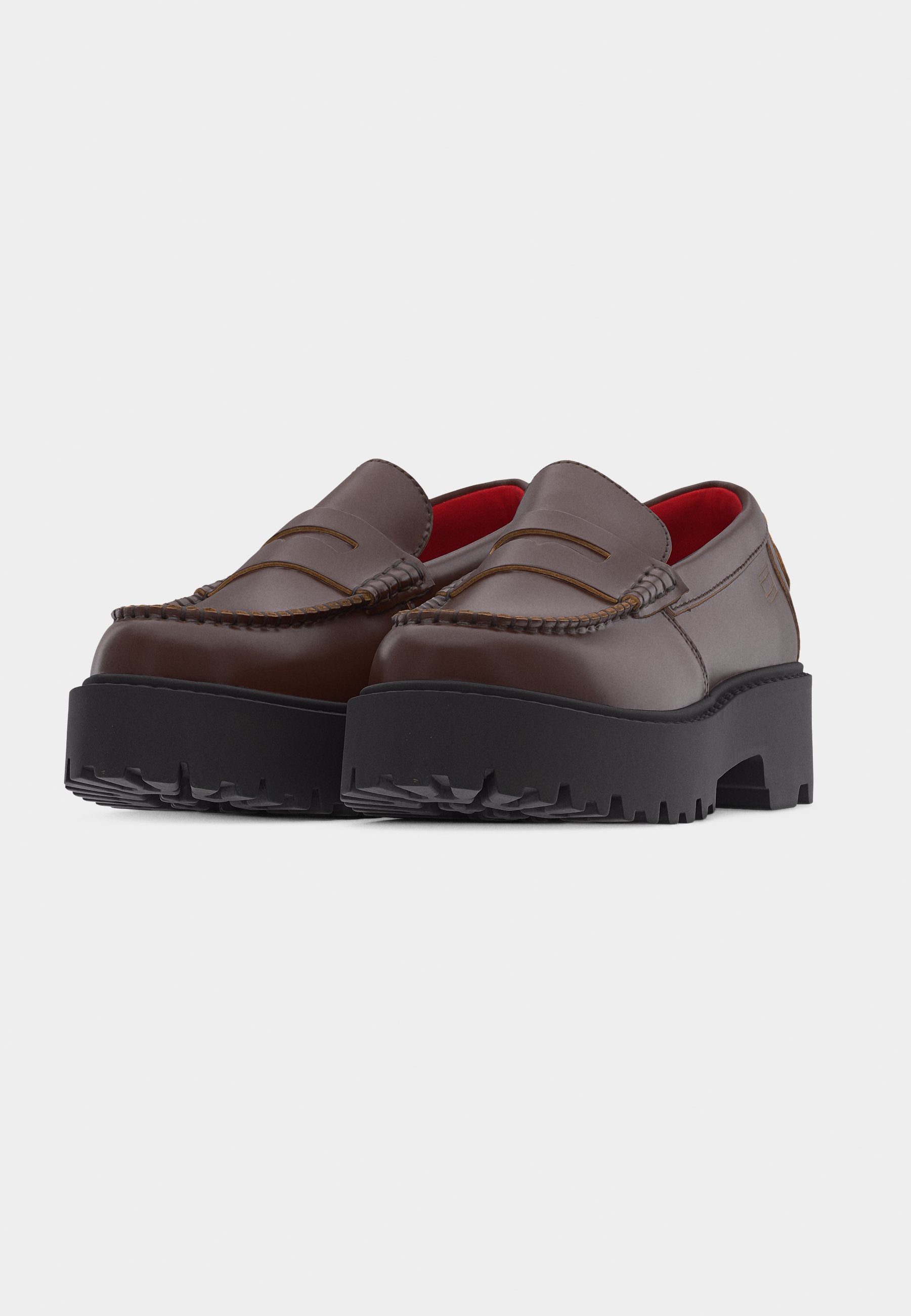 ARCHIVE LEATHER CHUNKY CLEAT LOAFERS - Slip-ons - legacy brown