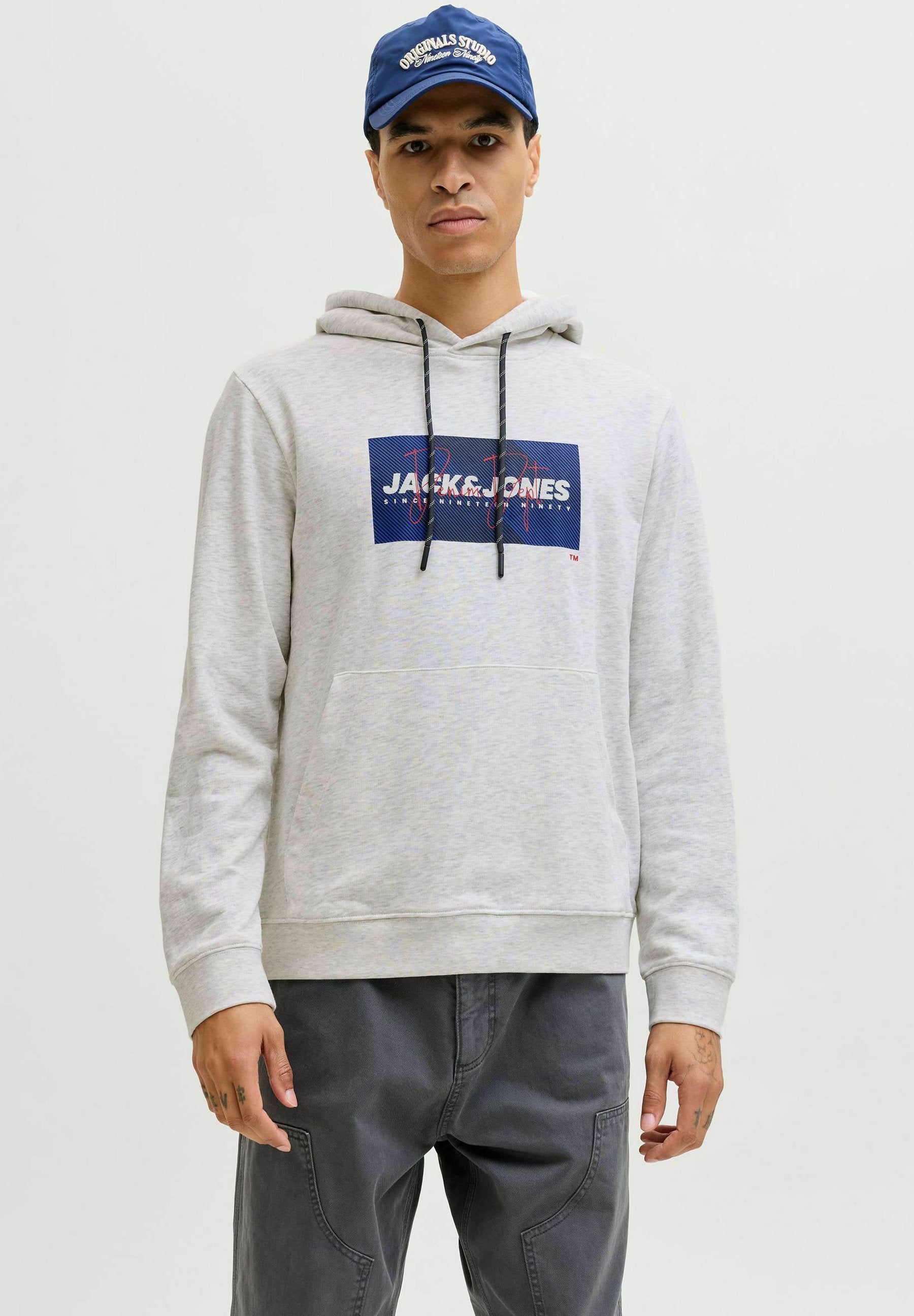 Hoodie - white melange
