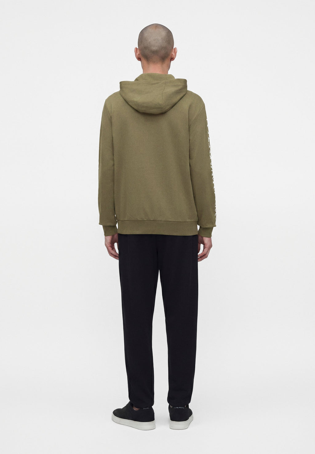 TRAIN LOGO SERIES HOODIE EXTENDED LOGO - Zip-up sweatshirt - kalamata/white
