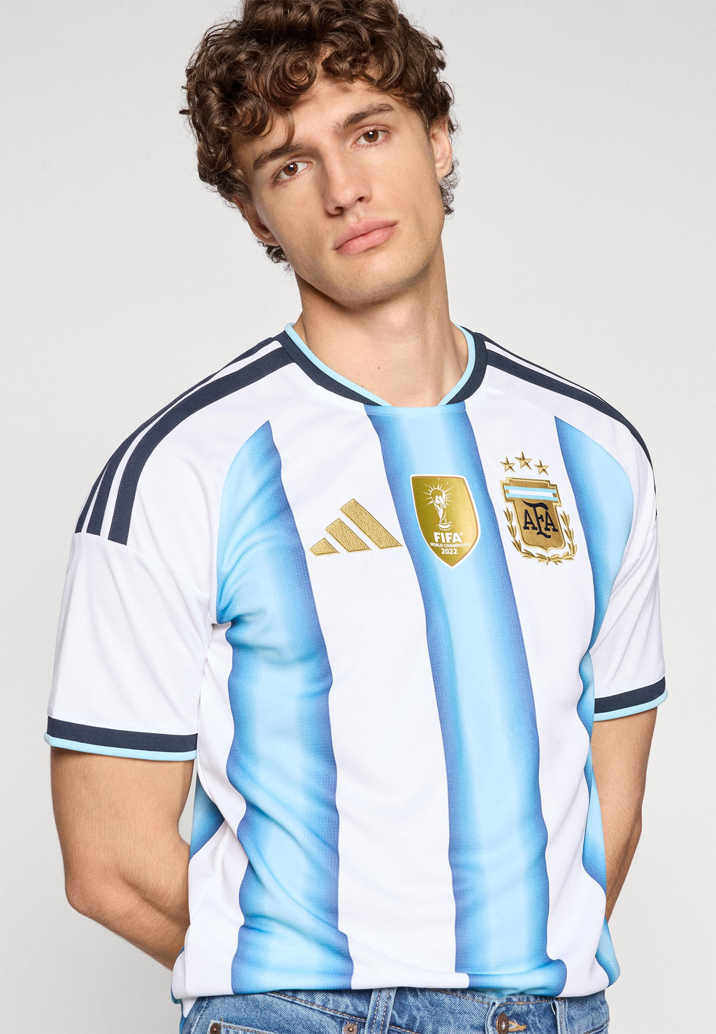 ARGENTINA 26 HOME - National team wear - white/icey blue