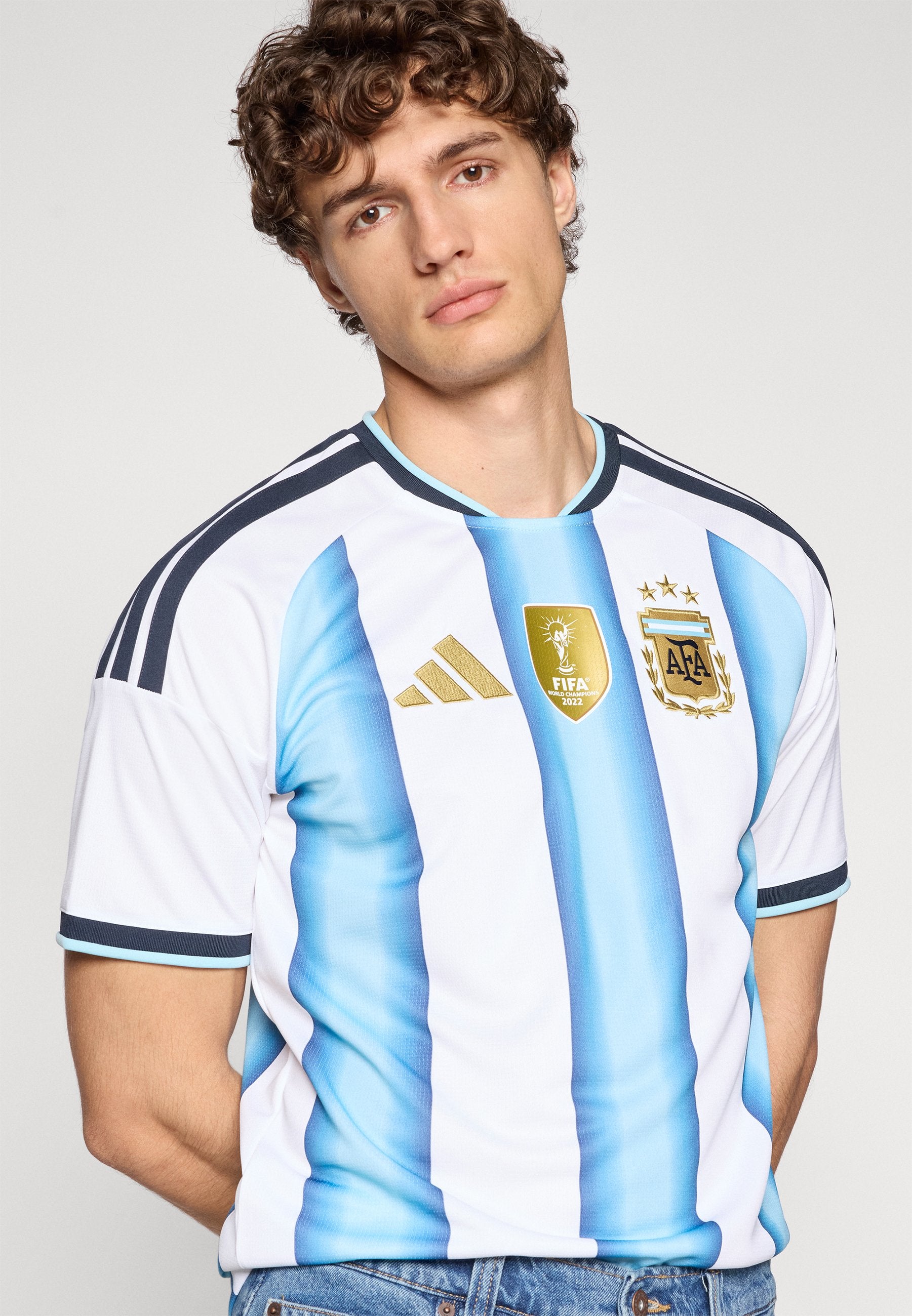 ARGENTINA 26 HOME - National team wear - white/icey blue