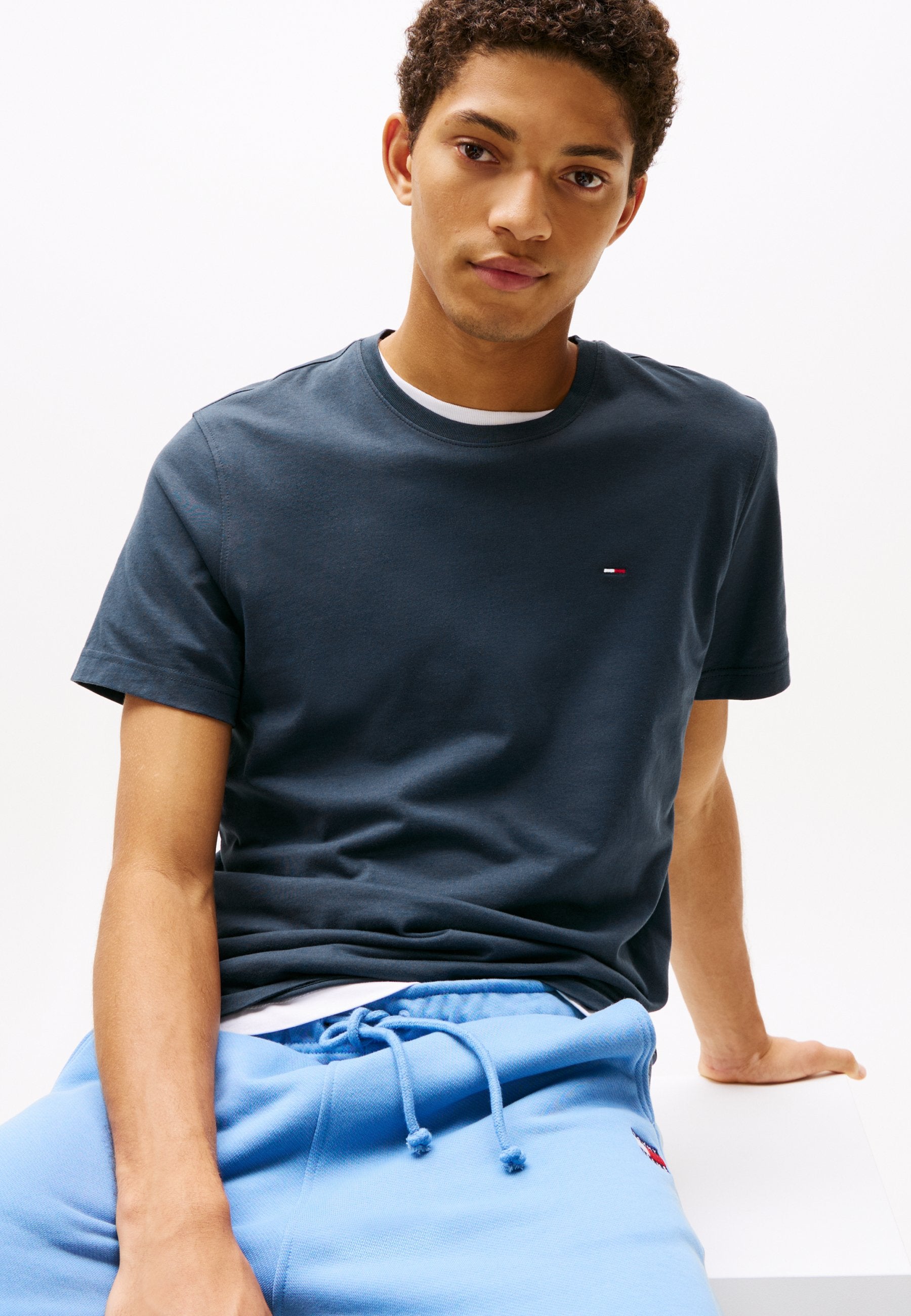 FLAG EXTRA SLIM UNISEX - Basic T-shirt - black iris