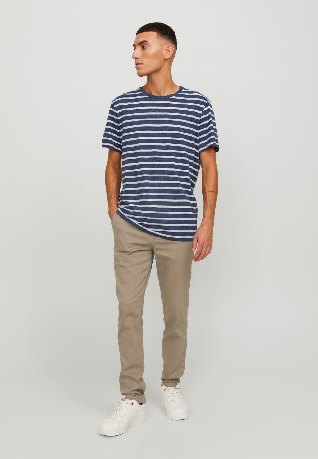 JJIMARCO JJDAVE 2 PACK - Chinos - beige/navy blazer