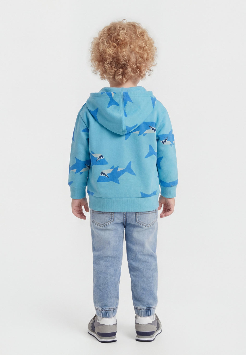 LOGO  - Zip-up sweatshirt - blanket blue
