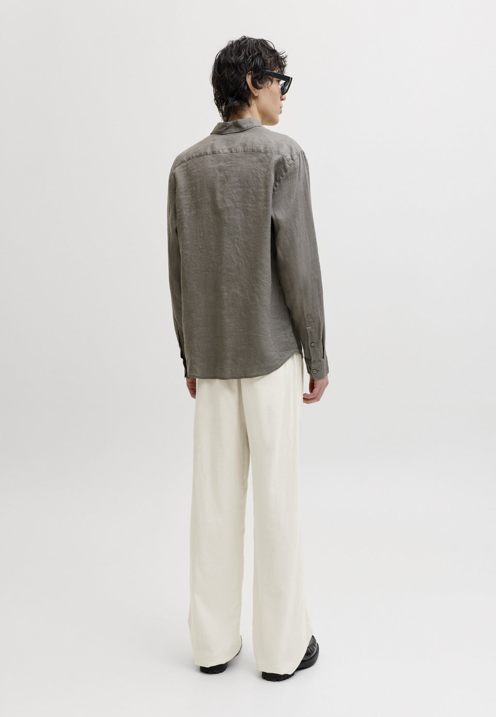 Joggers Wide Leg Fit - Trousers - cloud dancer