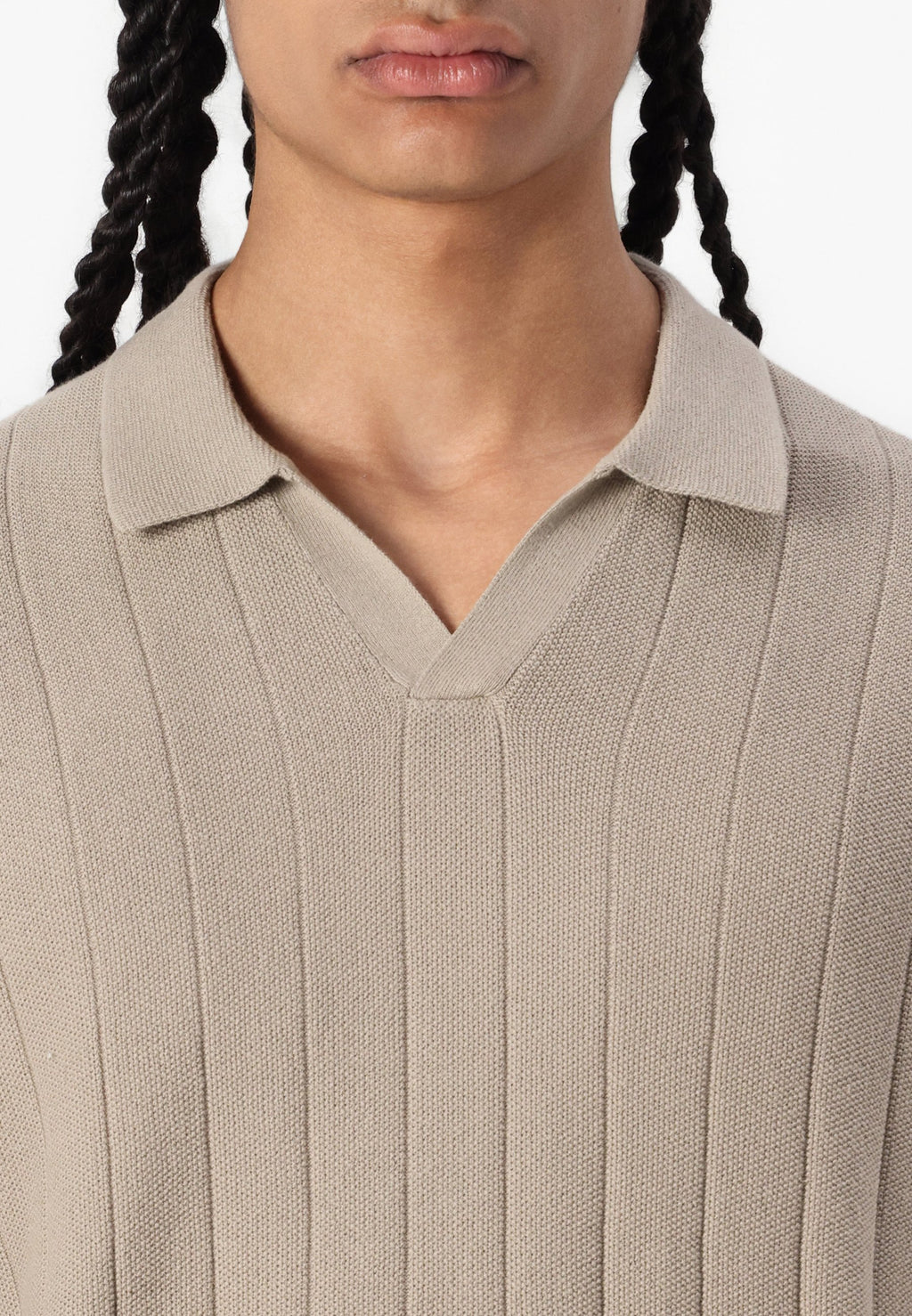 Knitted Plain Knitted - Polo shirt - silver sage