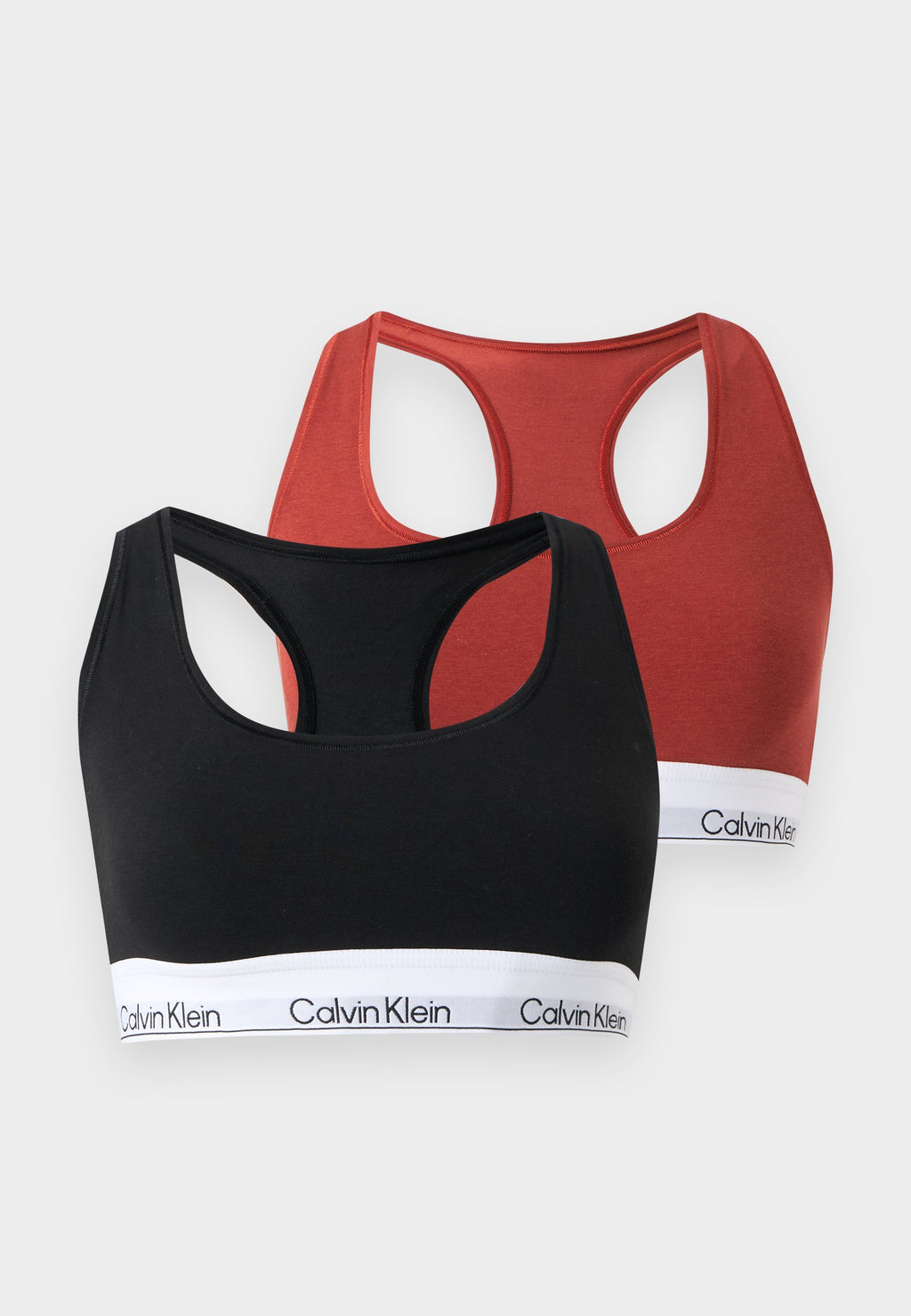 ICON 2 PACK - Sports bra - black/chili oil