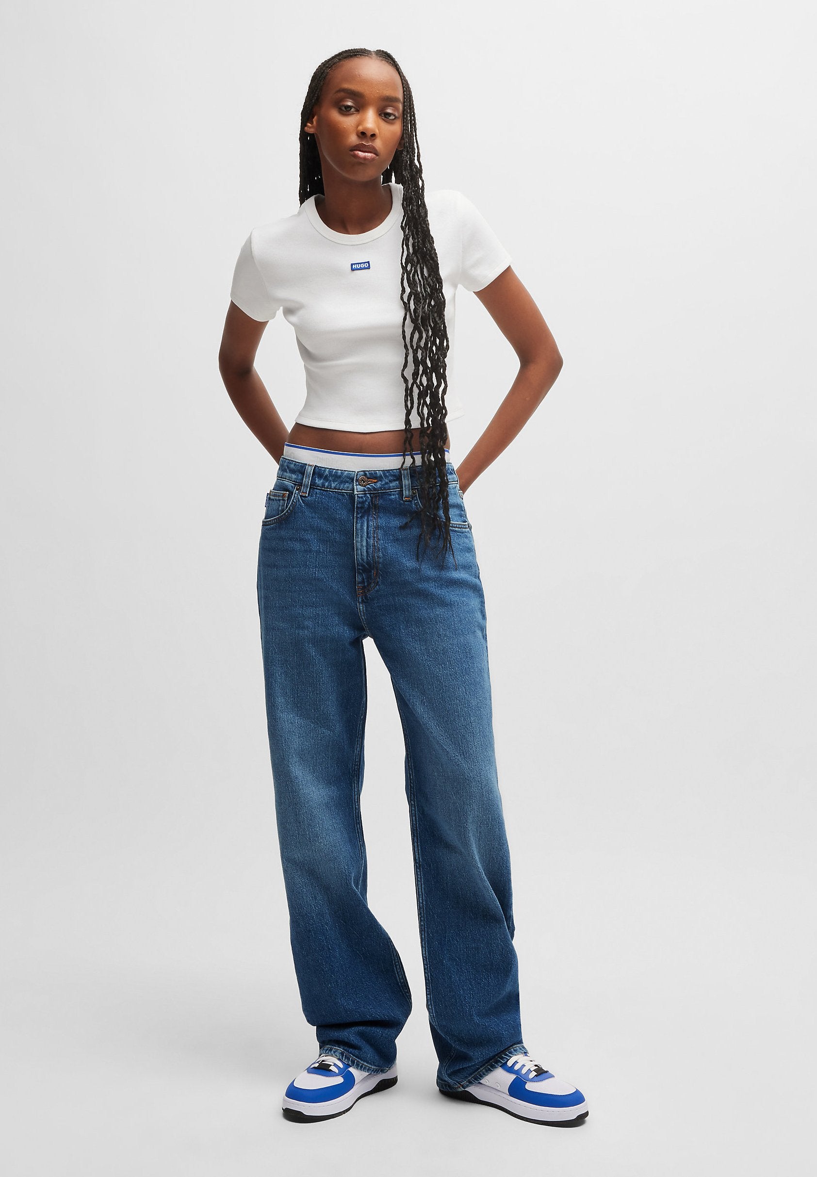ELYAH - Straight leg jeans - medium blue