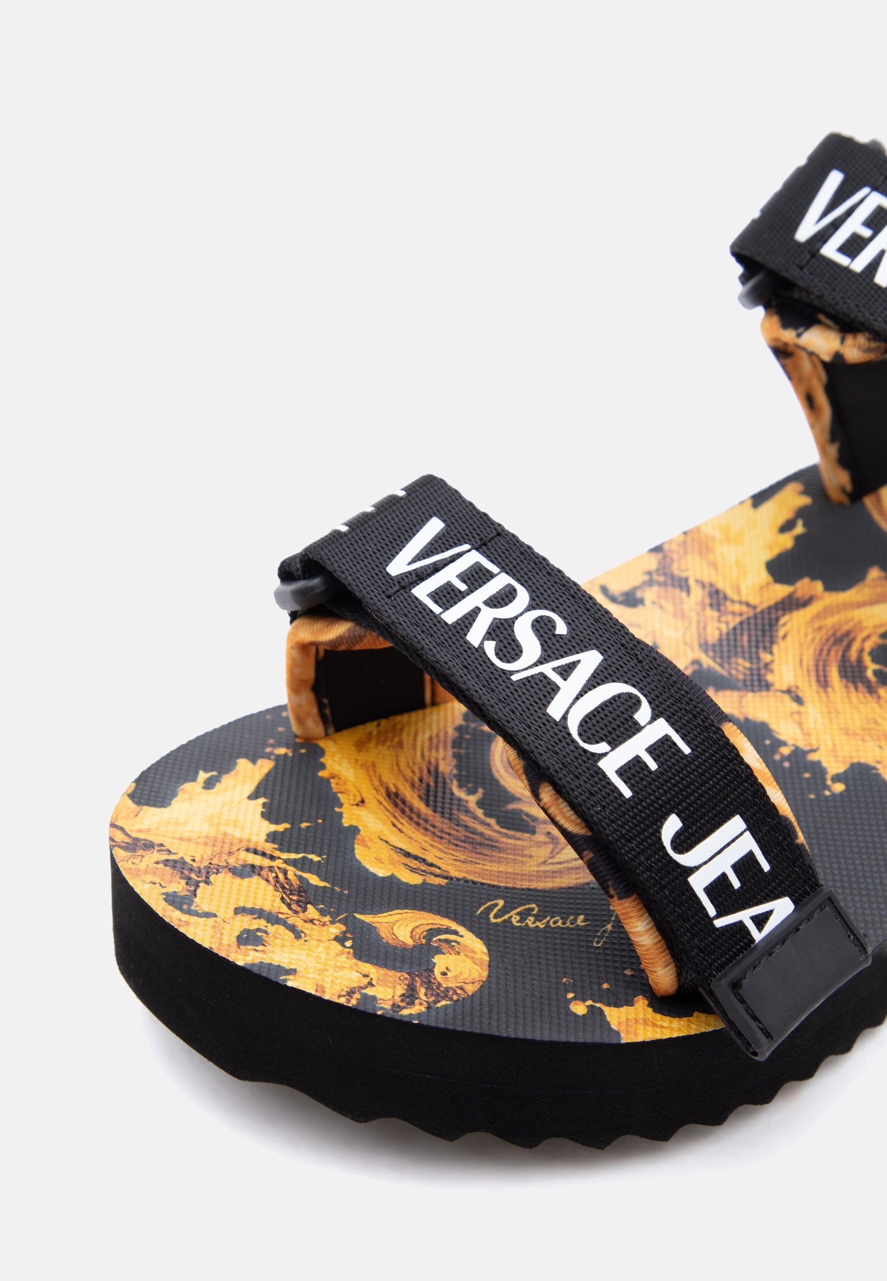 FONDO MIAMI - Sandals - black/gold-coloured