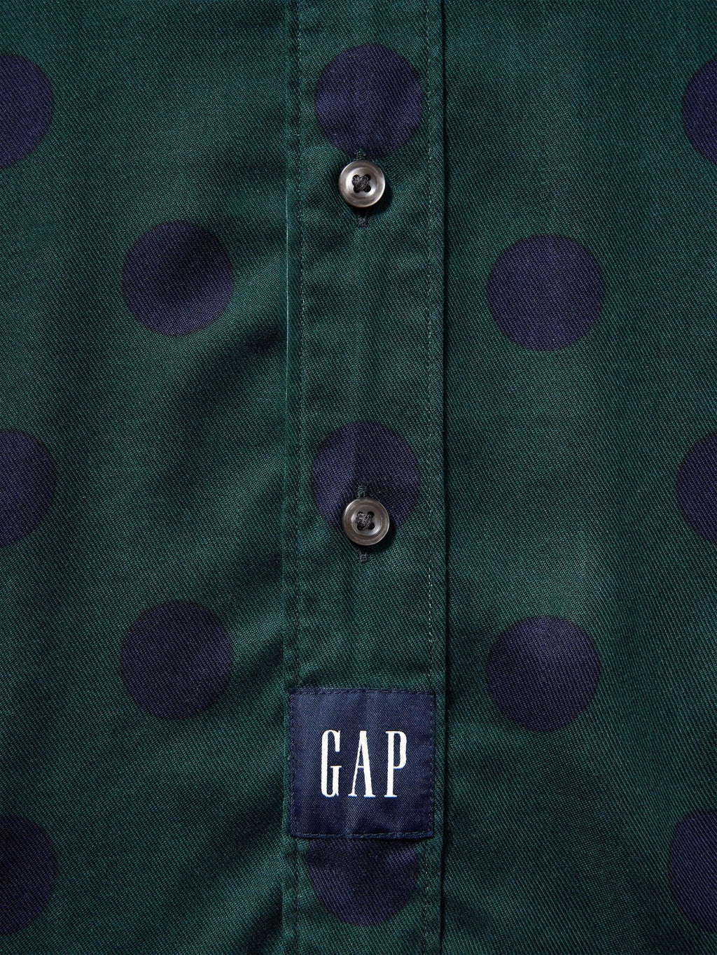 GAP AWAKE NY TWILL DOTTED BIG SHIRT - Button-down blouse - campus green
