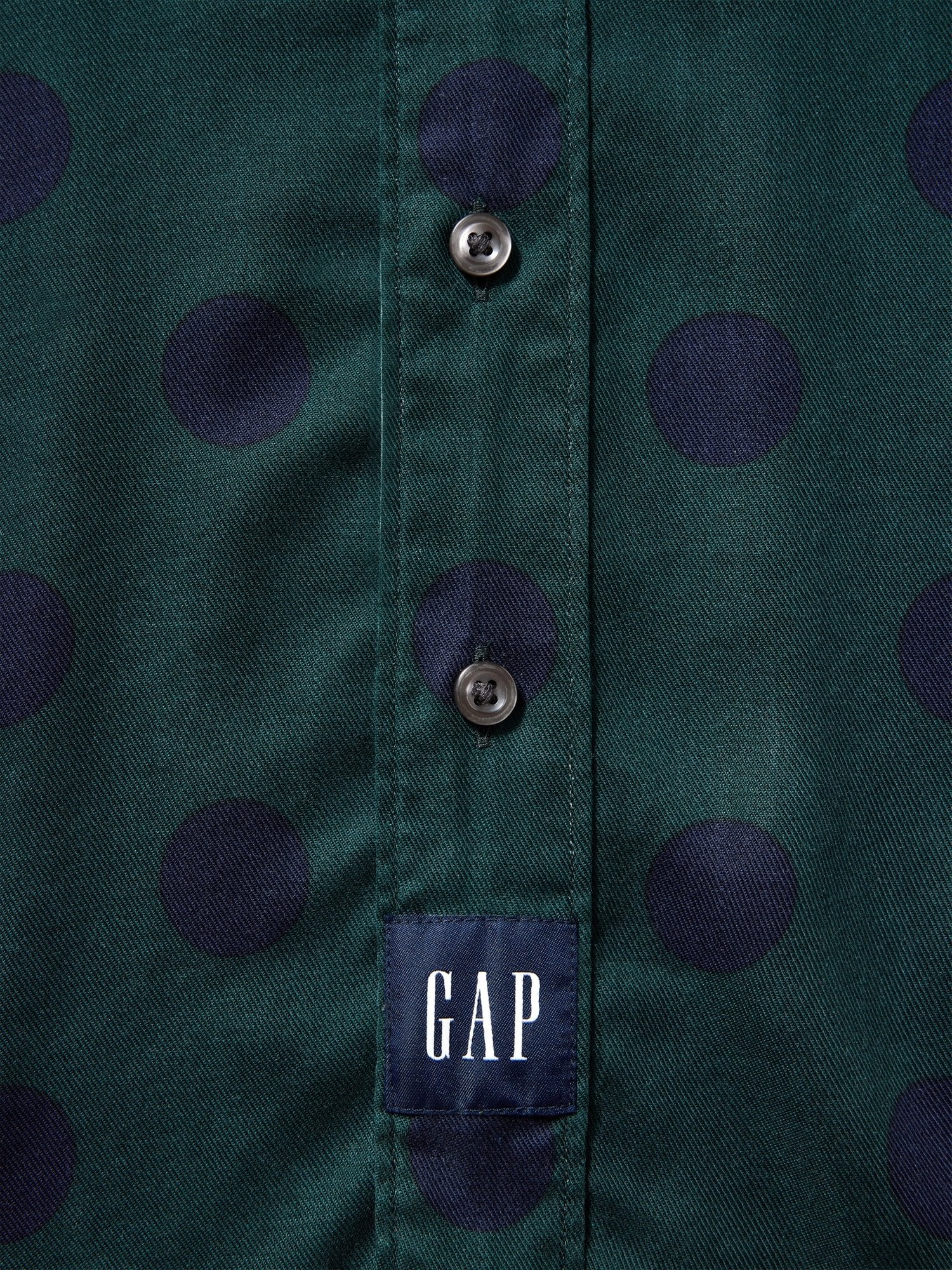 GAP AWAKE NY TWILL DOTTED BIG SHIRT - Button-down blouse - campus green