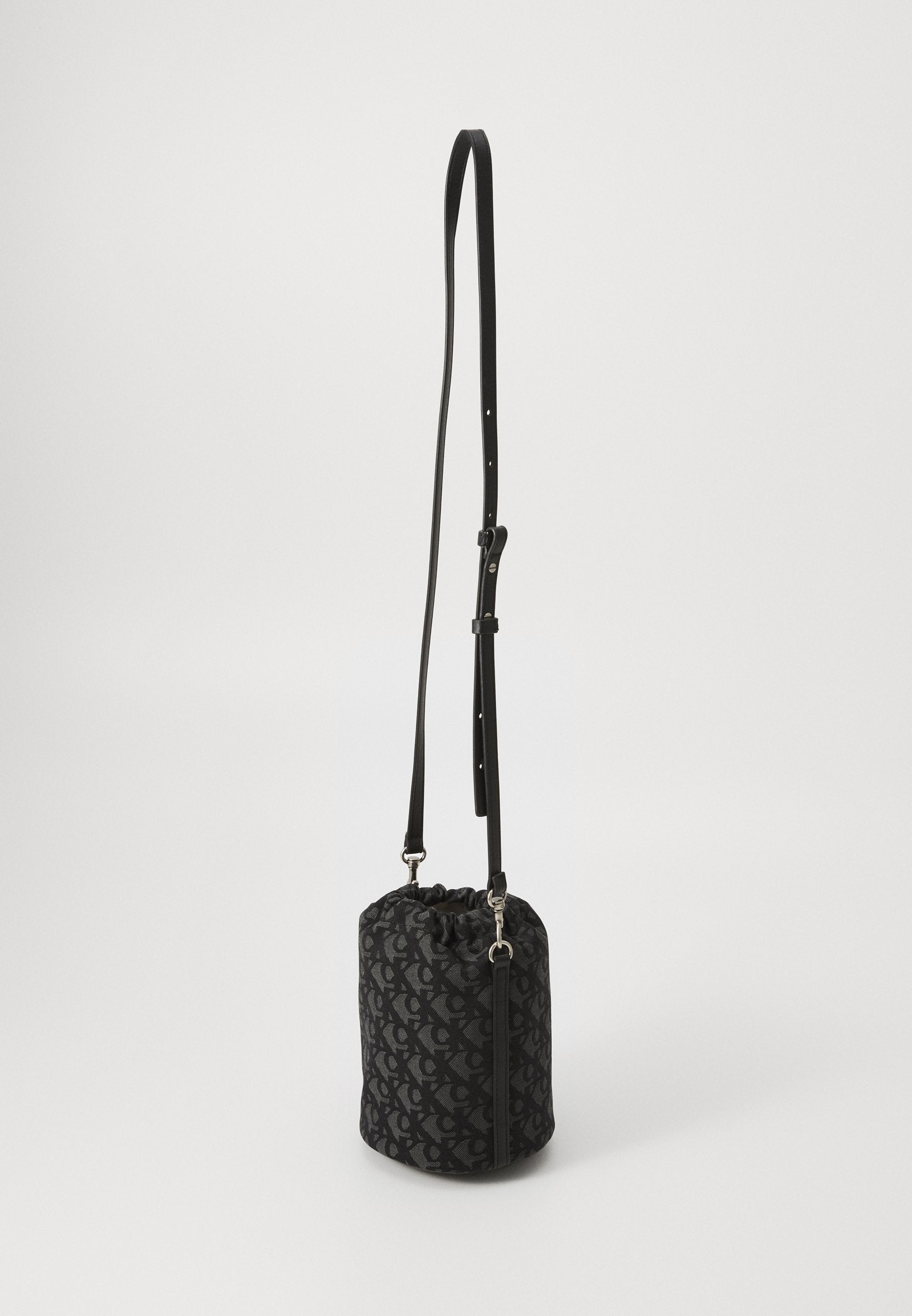 MONOGRAM BUCKET BAG - Cross body bag - black