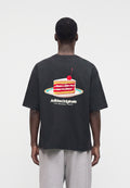 TEE-SHIRT OVERSIZE CAKE UNISEXE - T-shirt imprimé - carbon
