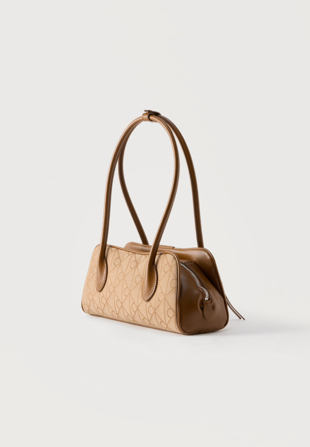 EMBLEM TRIO JACQUARD SHOULDER - Handbag - beige