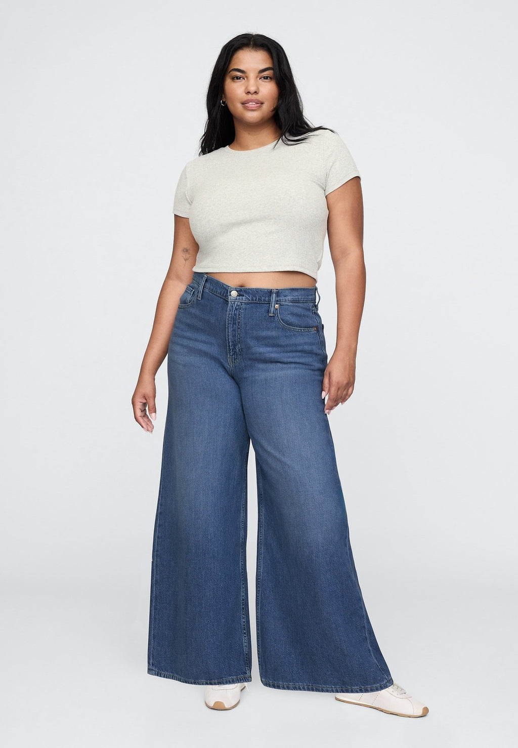 BAGGY TALIA - Wide Leg - medium indigo