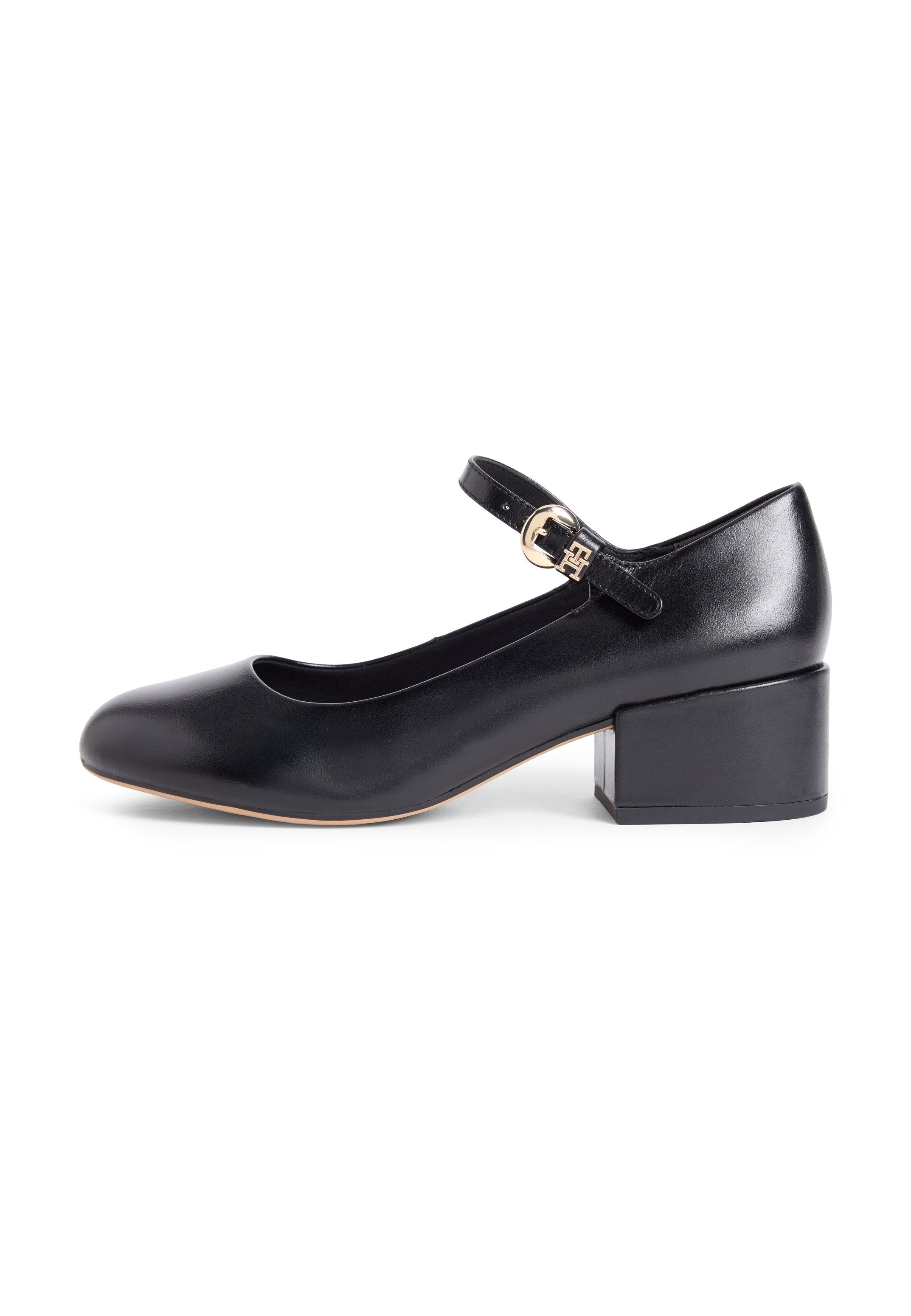 LEATHER MARY JANE BLOCK HEELS - Classic heels - black
