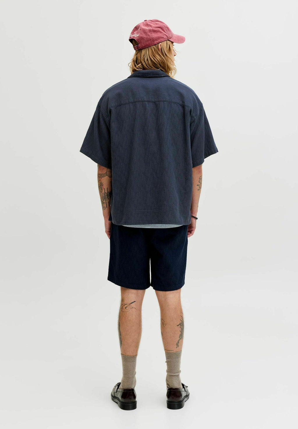 JORMONTAUK WAVY TEXTURE SHIRT SS SN - Shirt - sky captain