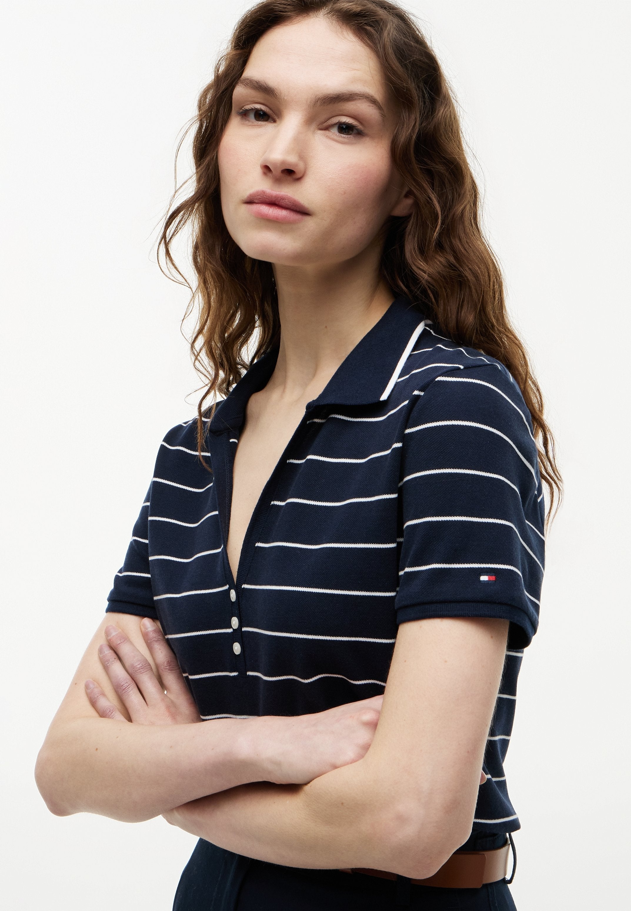 Polo shirt - fine stp dark night navy / white