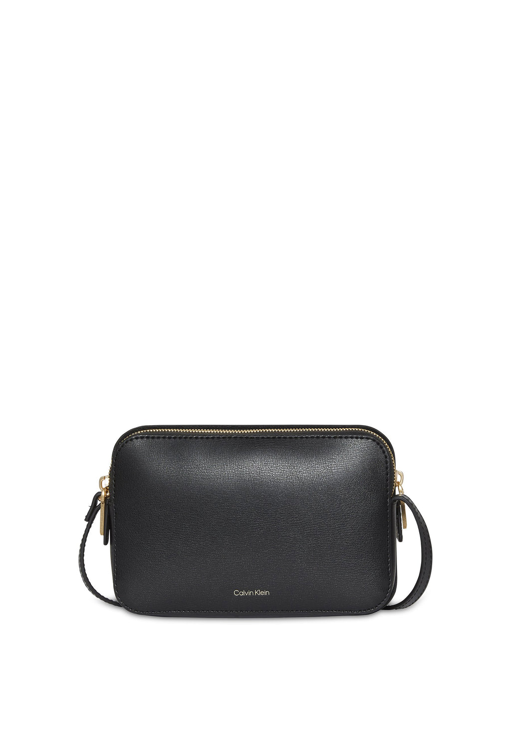 FOIL LOGO ELONGATED CAMERA BAG - Cross body bag - black/toasted coconut
