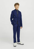 Single breasted and tailored JJEJAXON Suit Junior - Suit - medieval blue