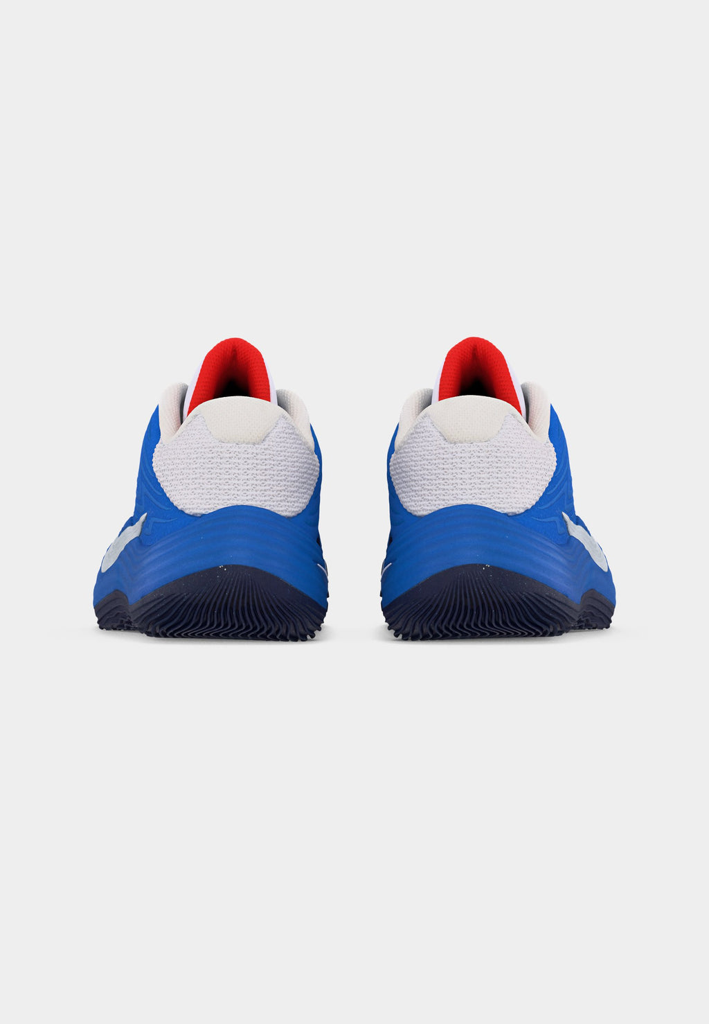 PRECISION 8 LOW UNISEX - Basketball shoes - white/light photo blue/picante red
