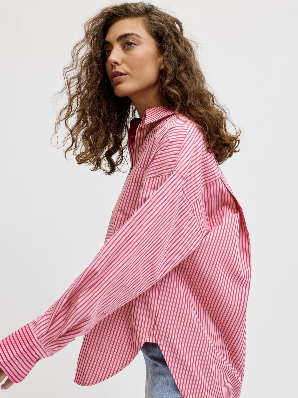 JAMIE RELAXED  - Button-down blouse - cerise